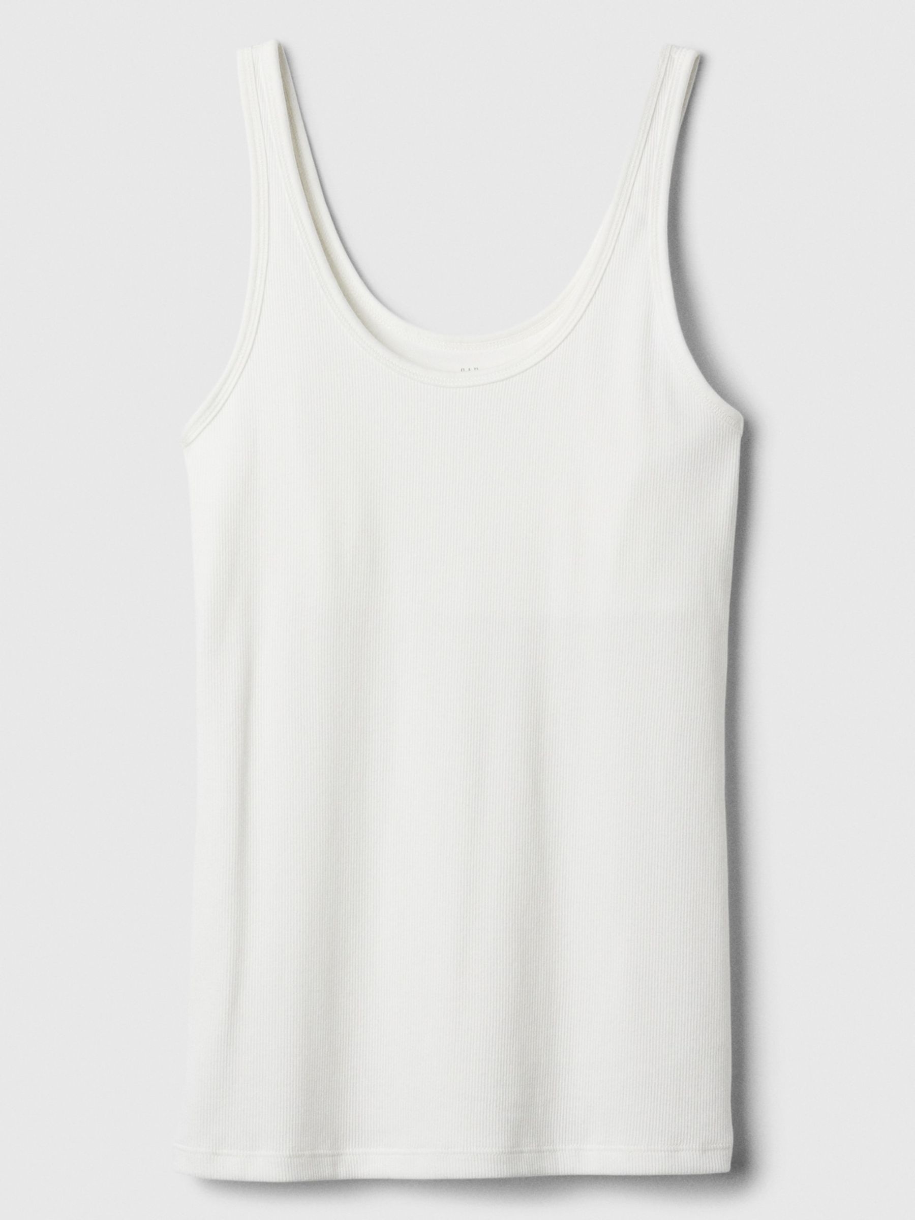 Buy White Ribbed Support Vest from the Gap online shop