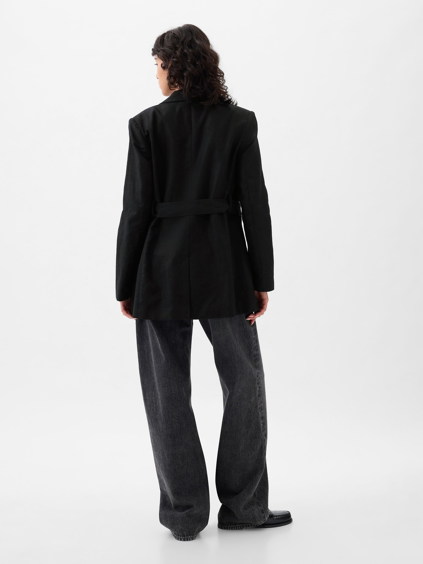 Cotton black blazer shop