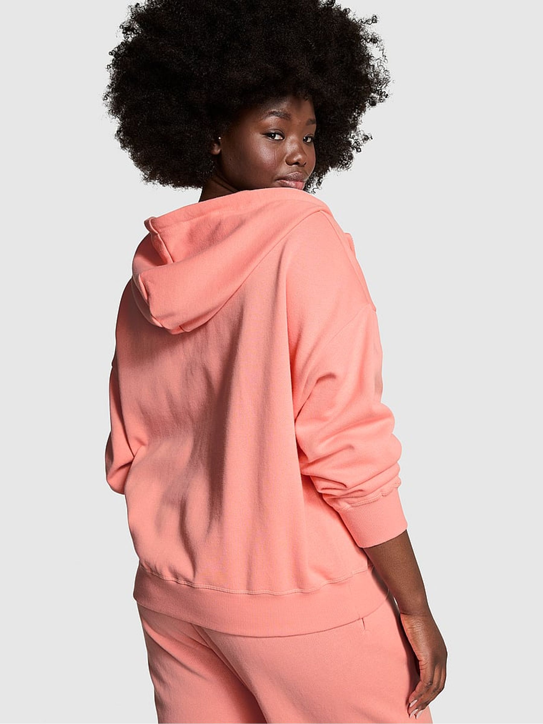 Pink brand fleece pullover on sale