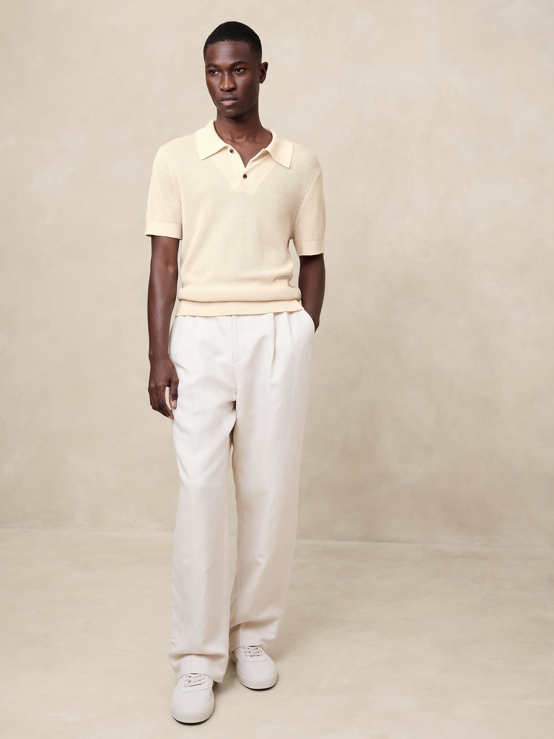 Banana republic white polo 2025
