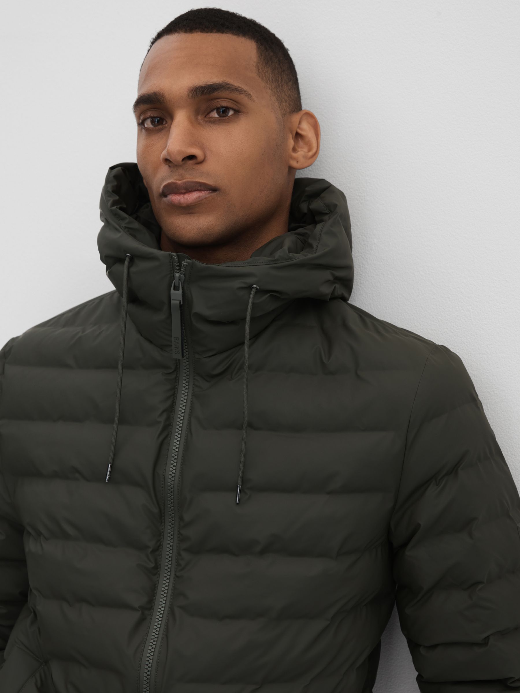 Rains puffer jacket green new arrivals