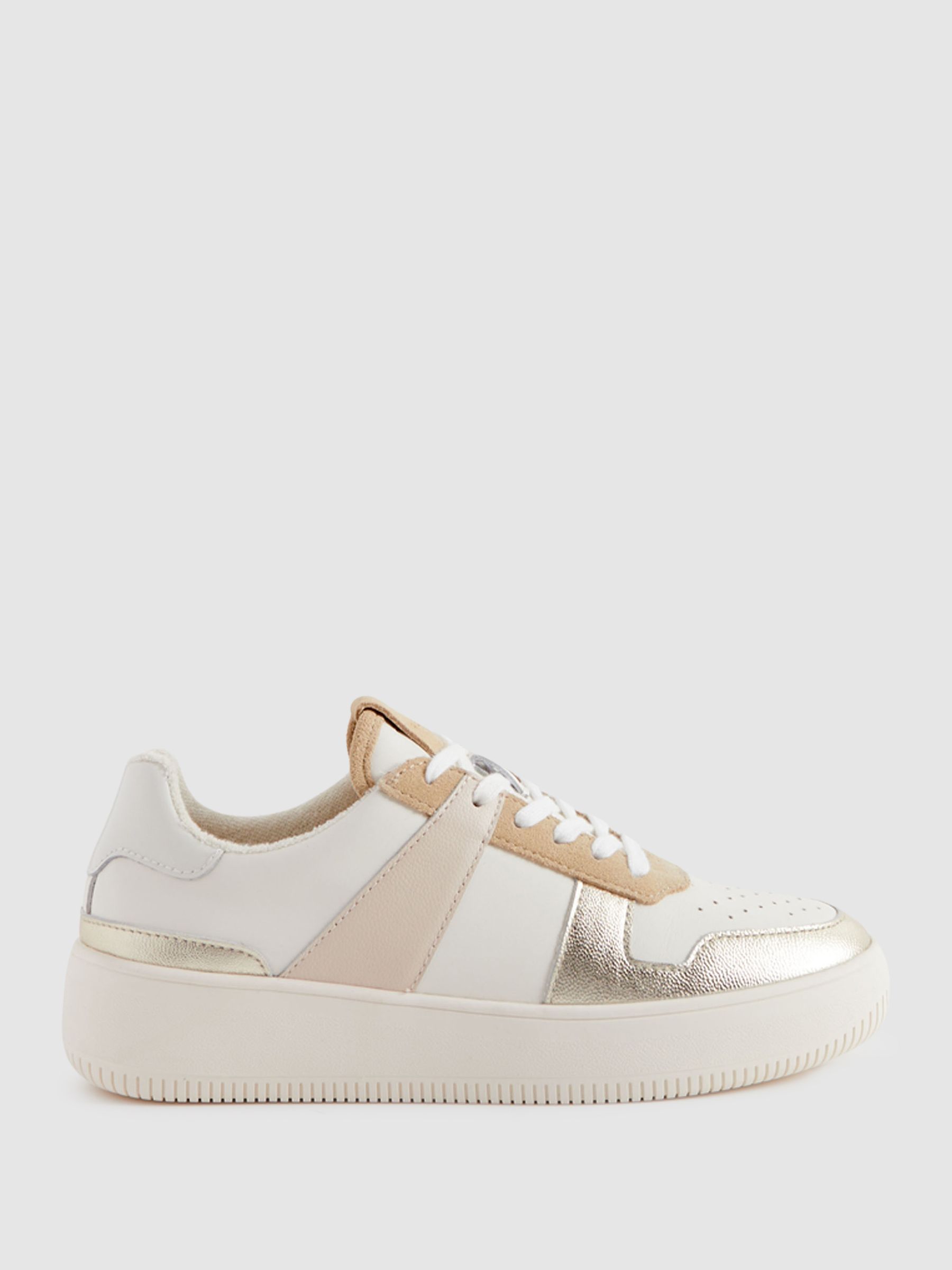 Reiss white trainers clearance