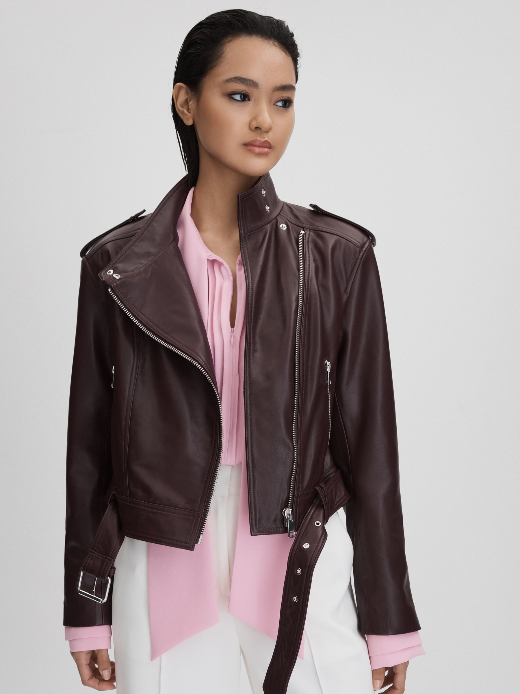 Reiss leather jacket new arrivals