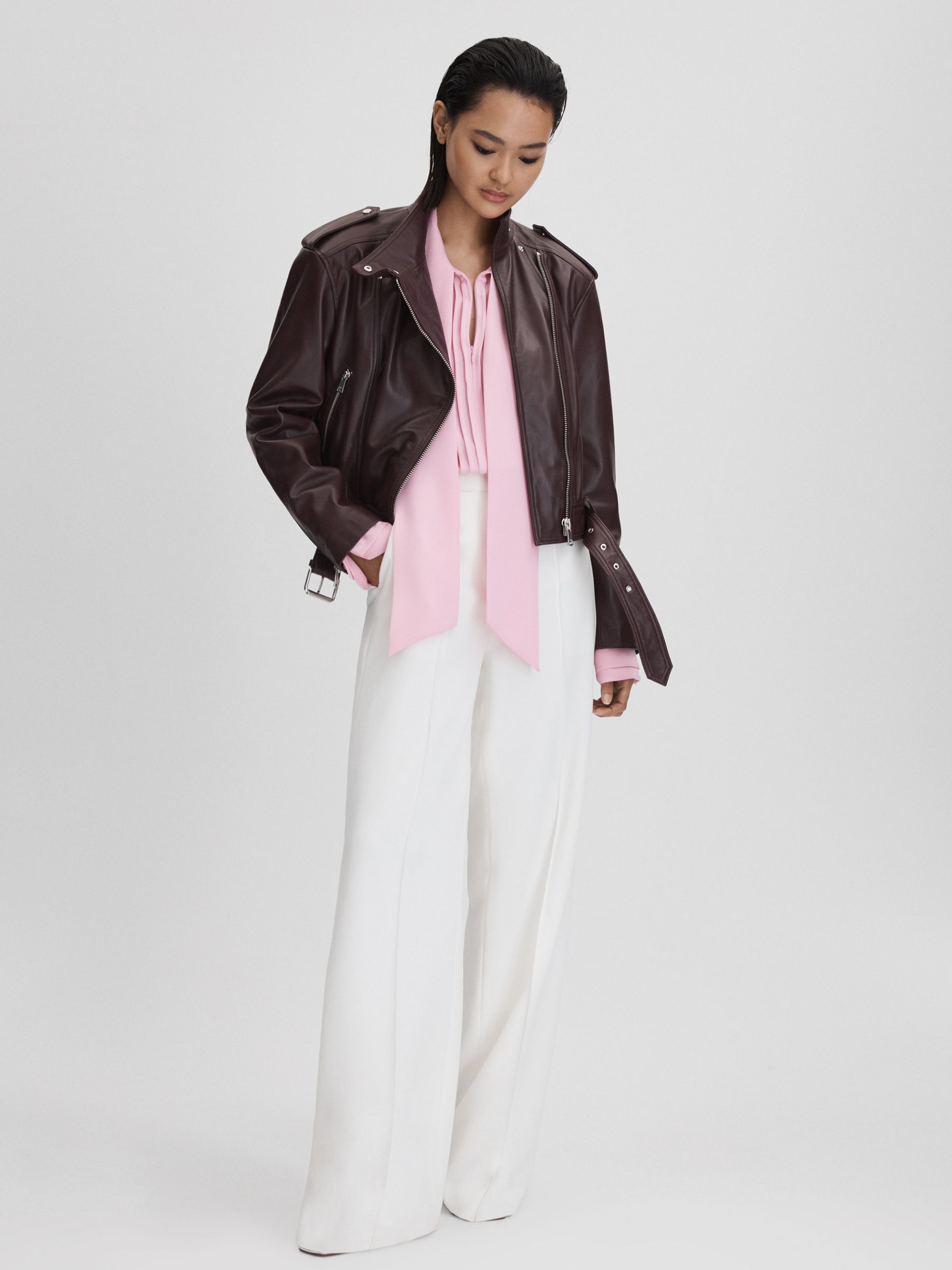 Reiss tay leather jacket hotsell