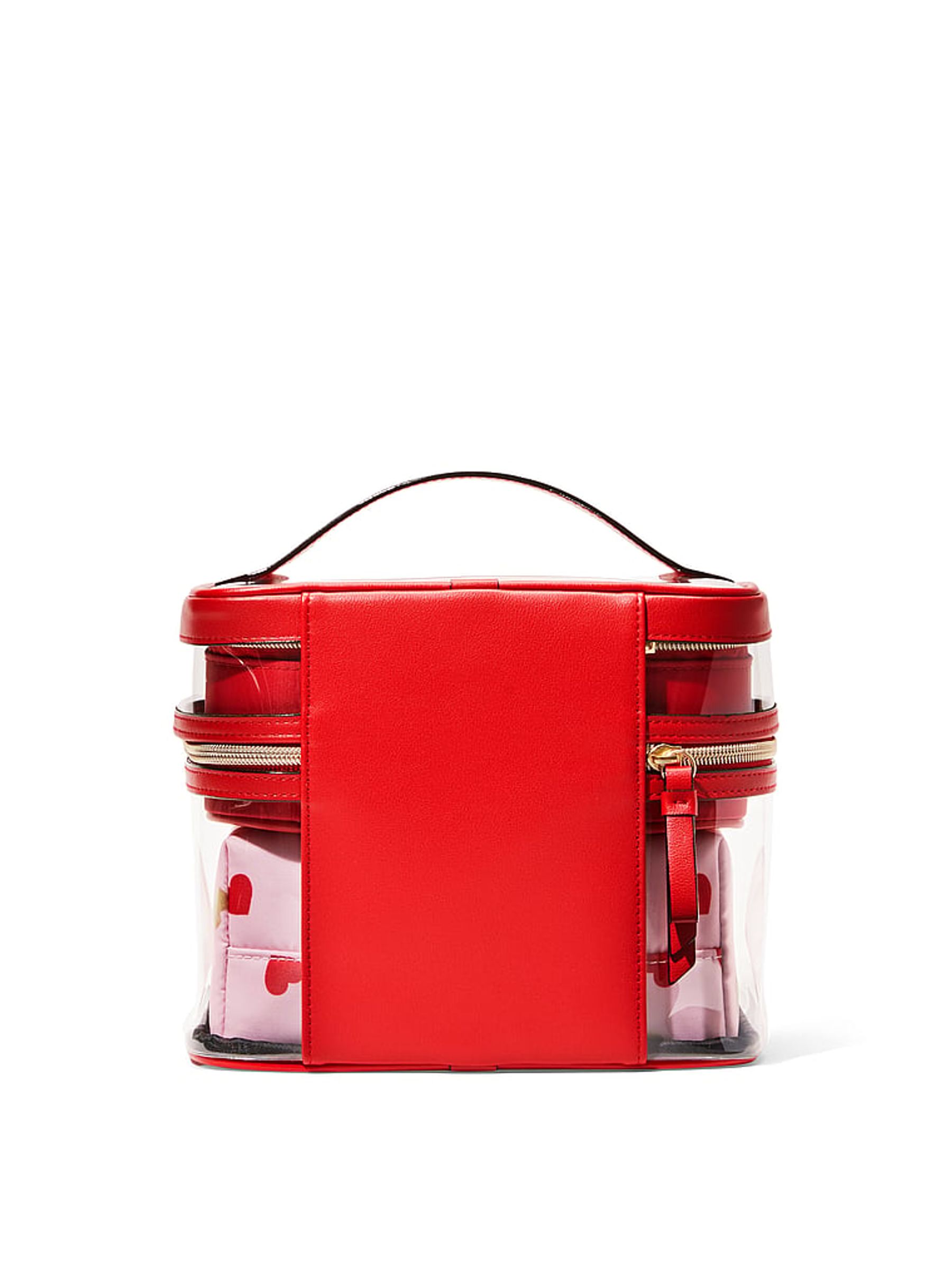 Lipstick Red Mini Heart 4 in 1 Makeup Bag