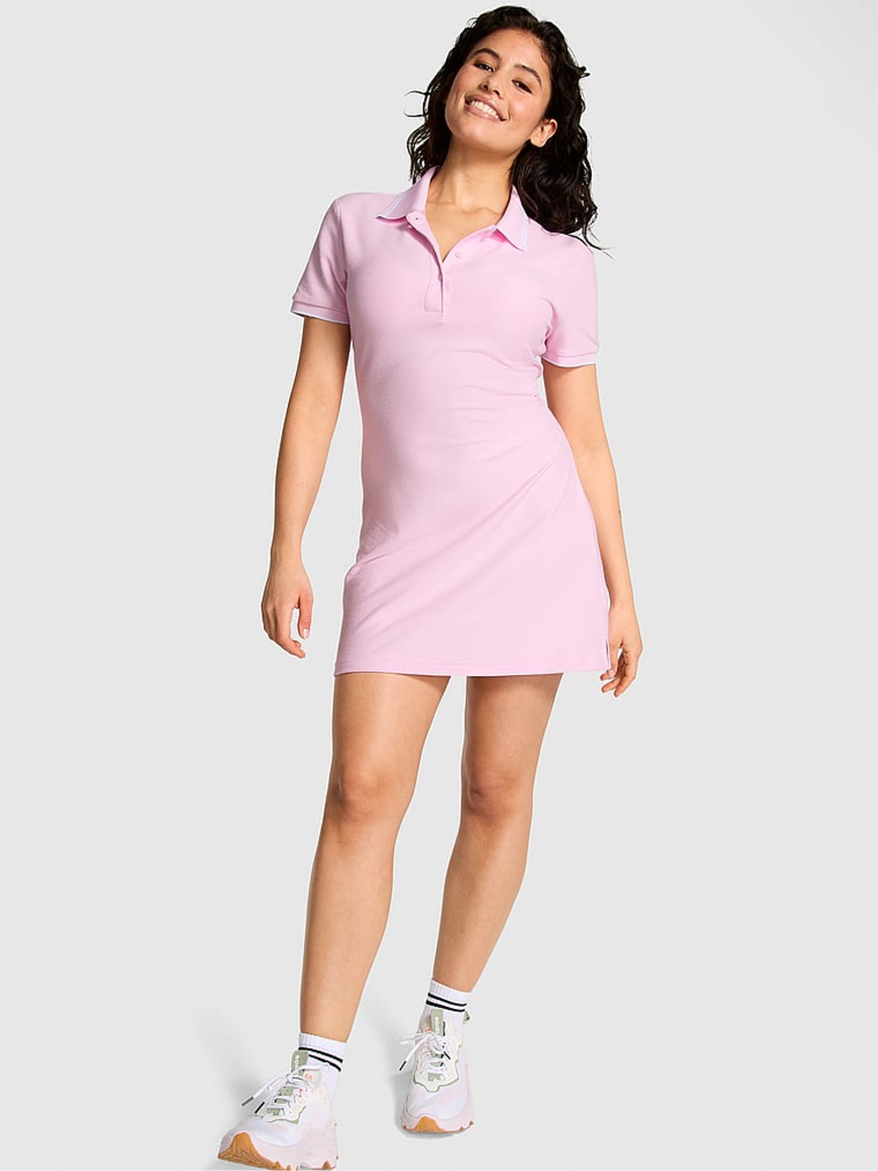 Spring Orchid Pink Polo Dress