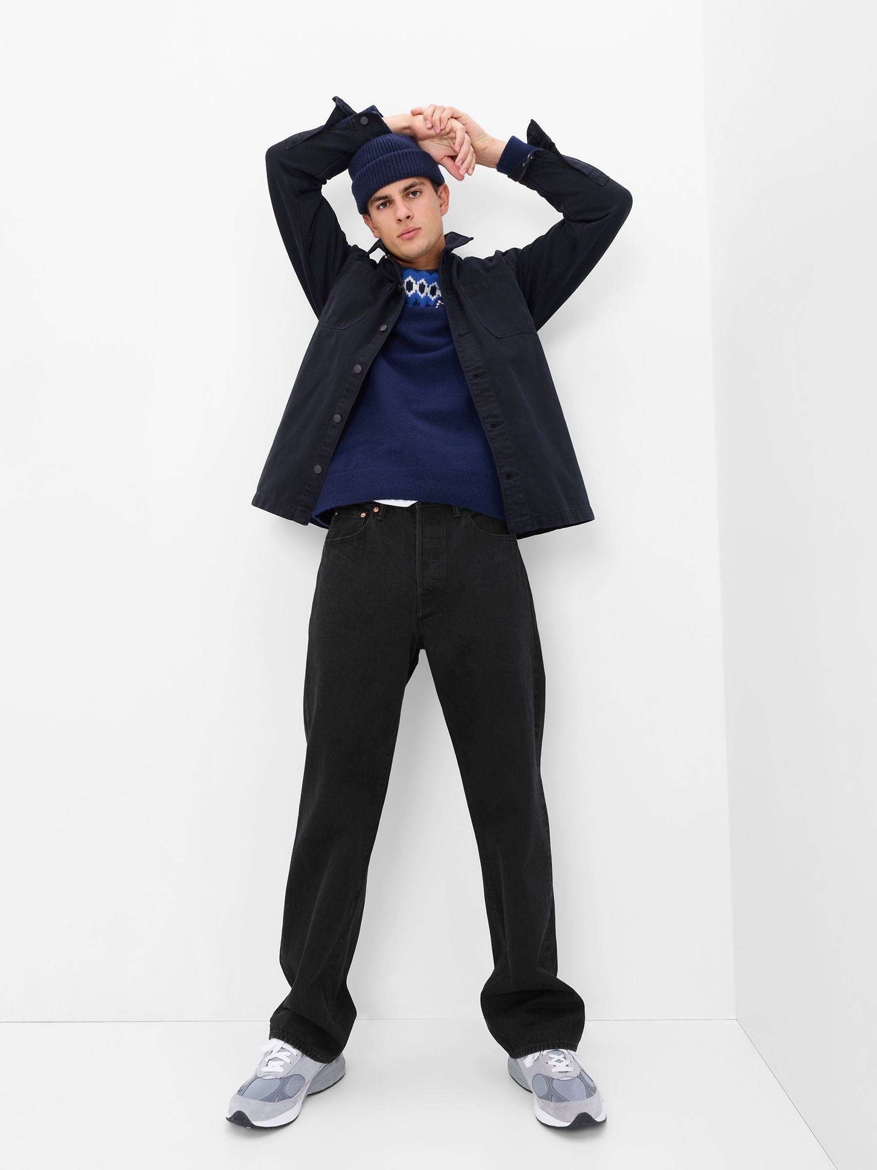 Black 90s Loose Organic Cotton Jeans