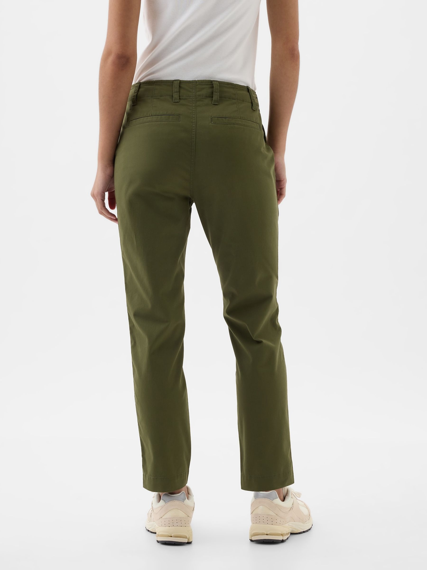 Green chino joggers discount