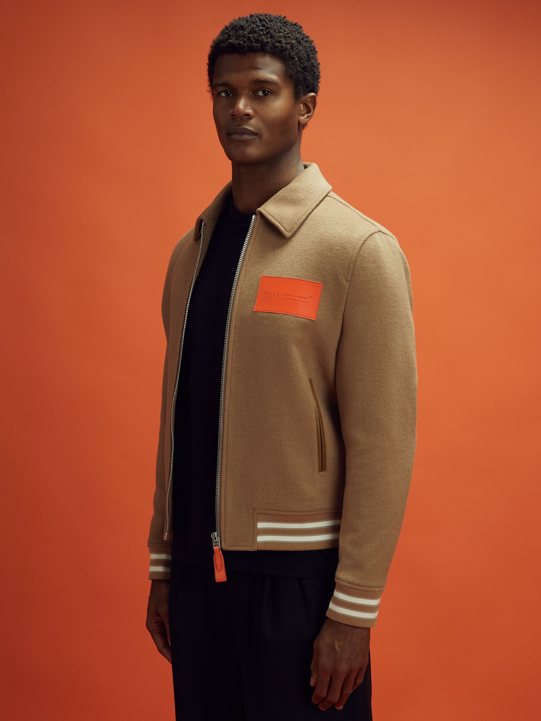 Mens leather varsity bomber jacket sale