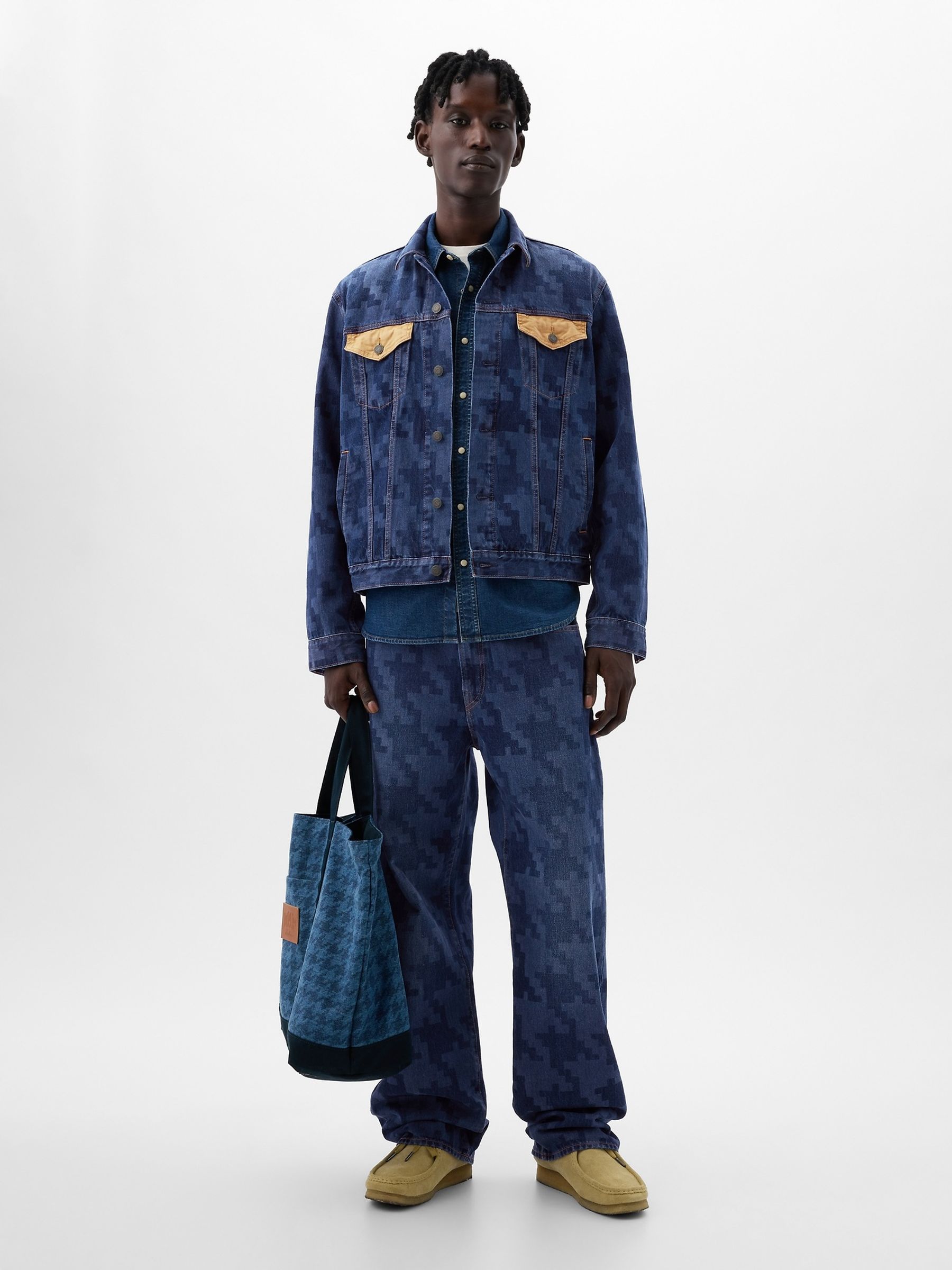 Buy Blue Dapper Dan Organic Cotton Icon Denim Jacket from the Gap online shop