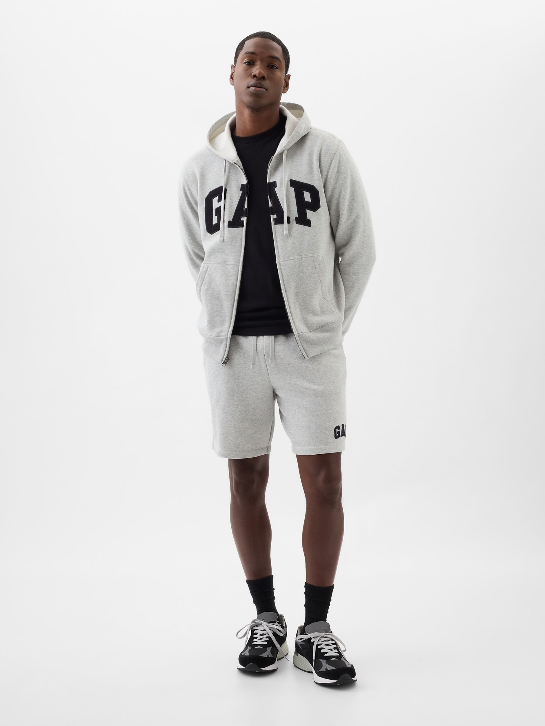 Buy Grey Pull On Logo Jogger Shorts from the Gap online shop