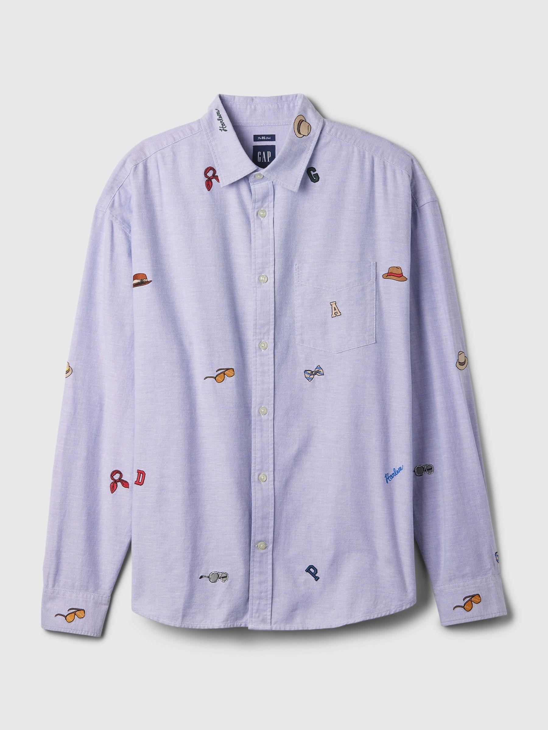 Embroidered oxford shirt shop