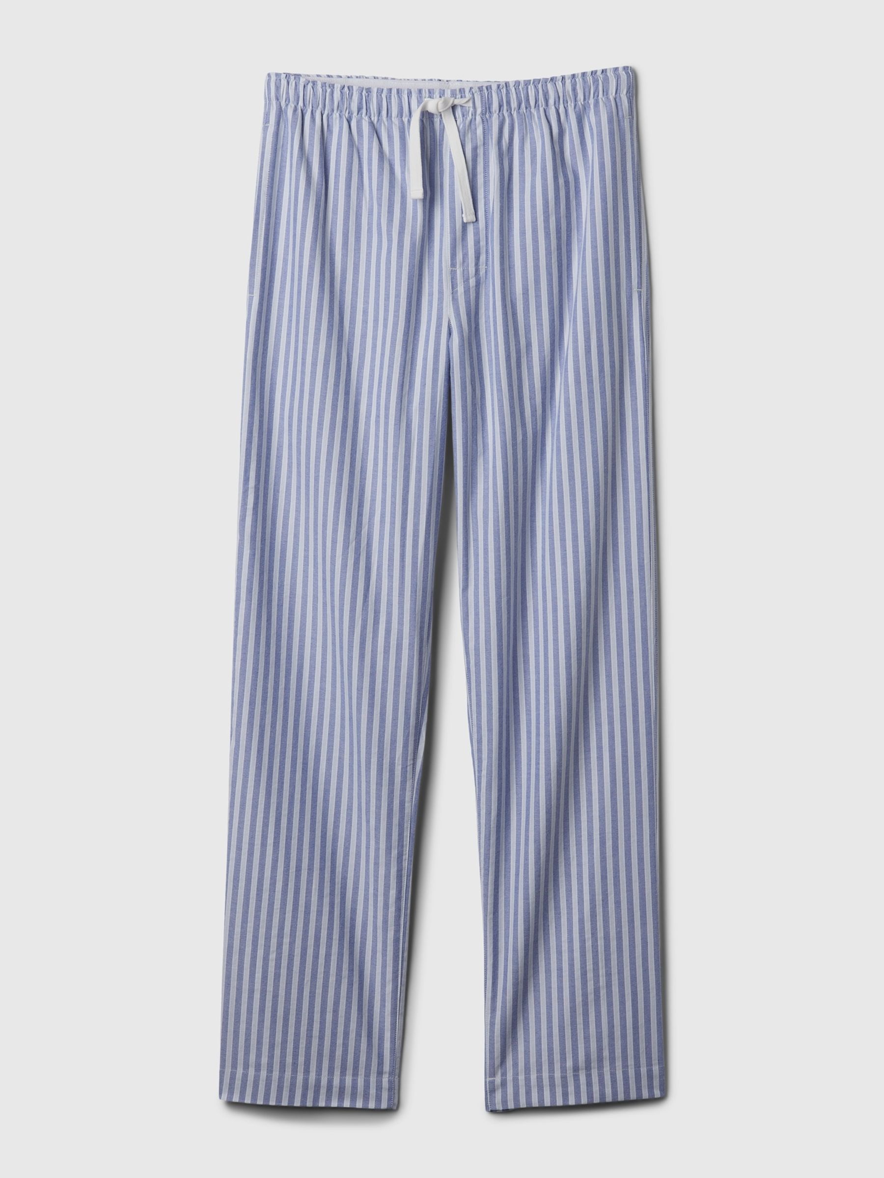 Buy Light Blue Stripe Soft Cotton Woven Pyjama Bottoms from the Gap online shop