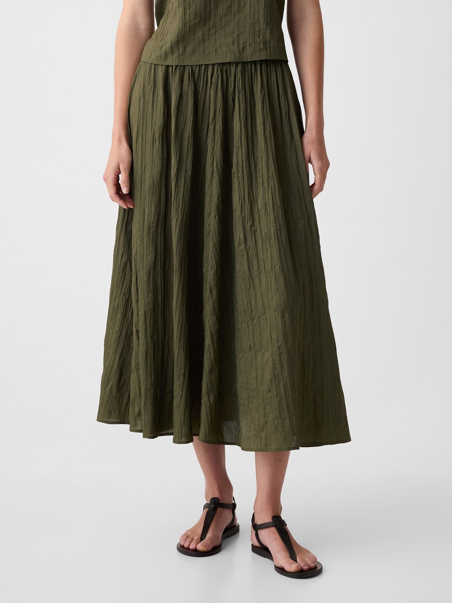 Midi skirt gap top