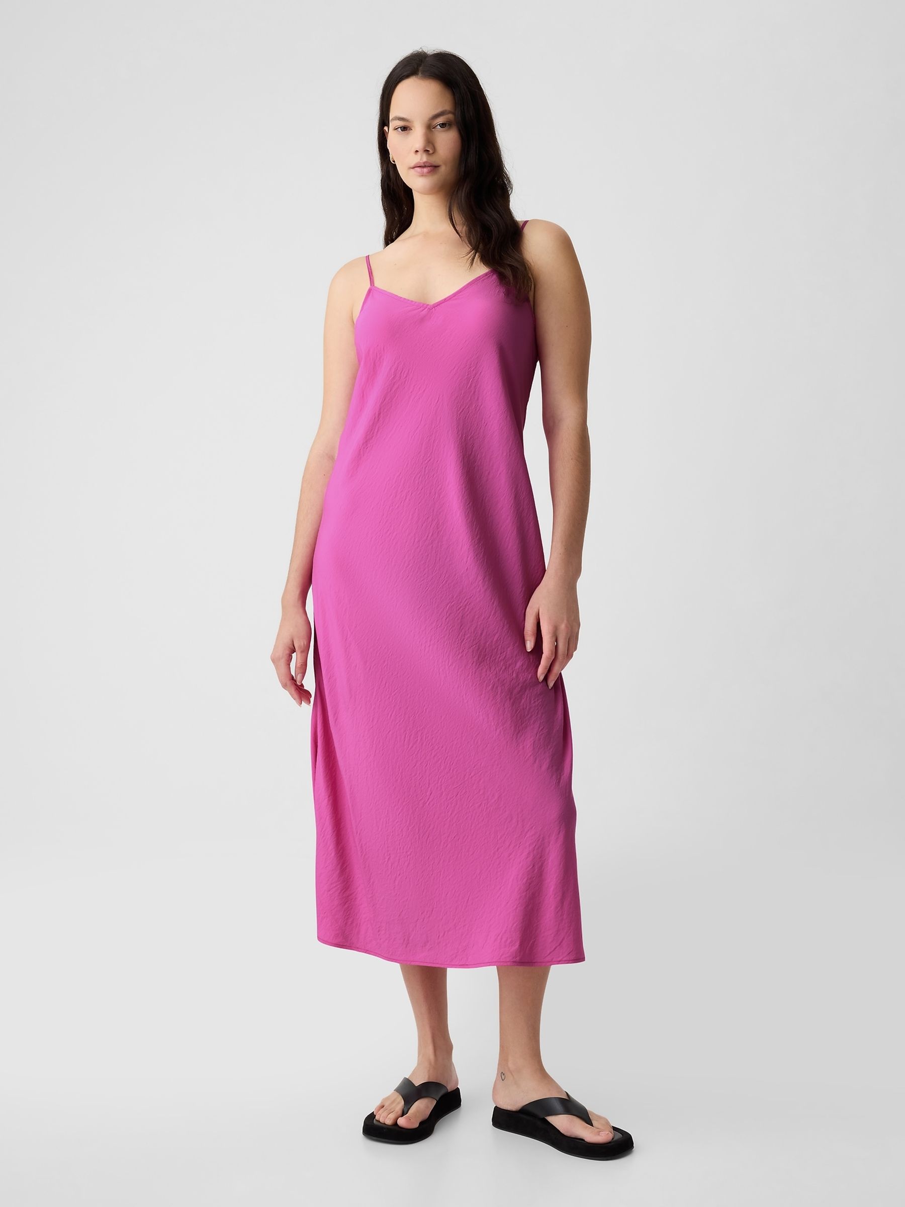 Pink Slip Midi Dress