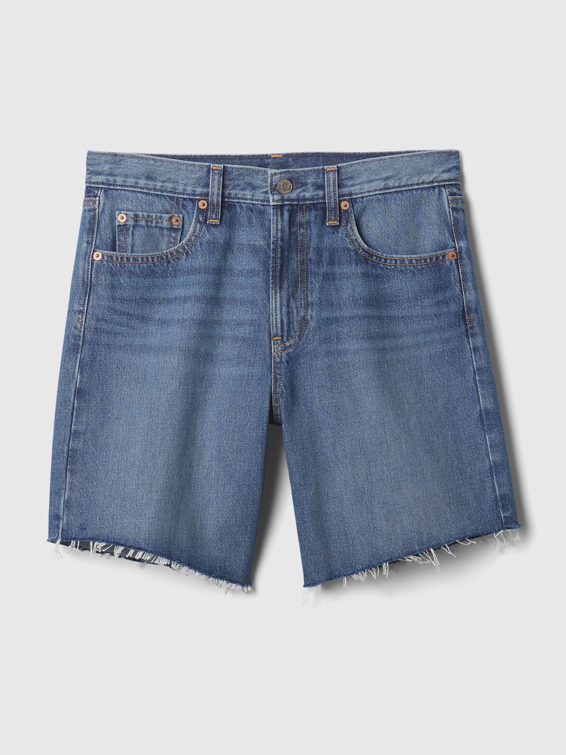 Blue Loose Bermuda Short