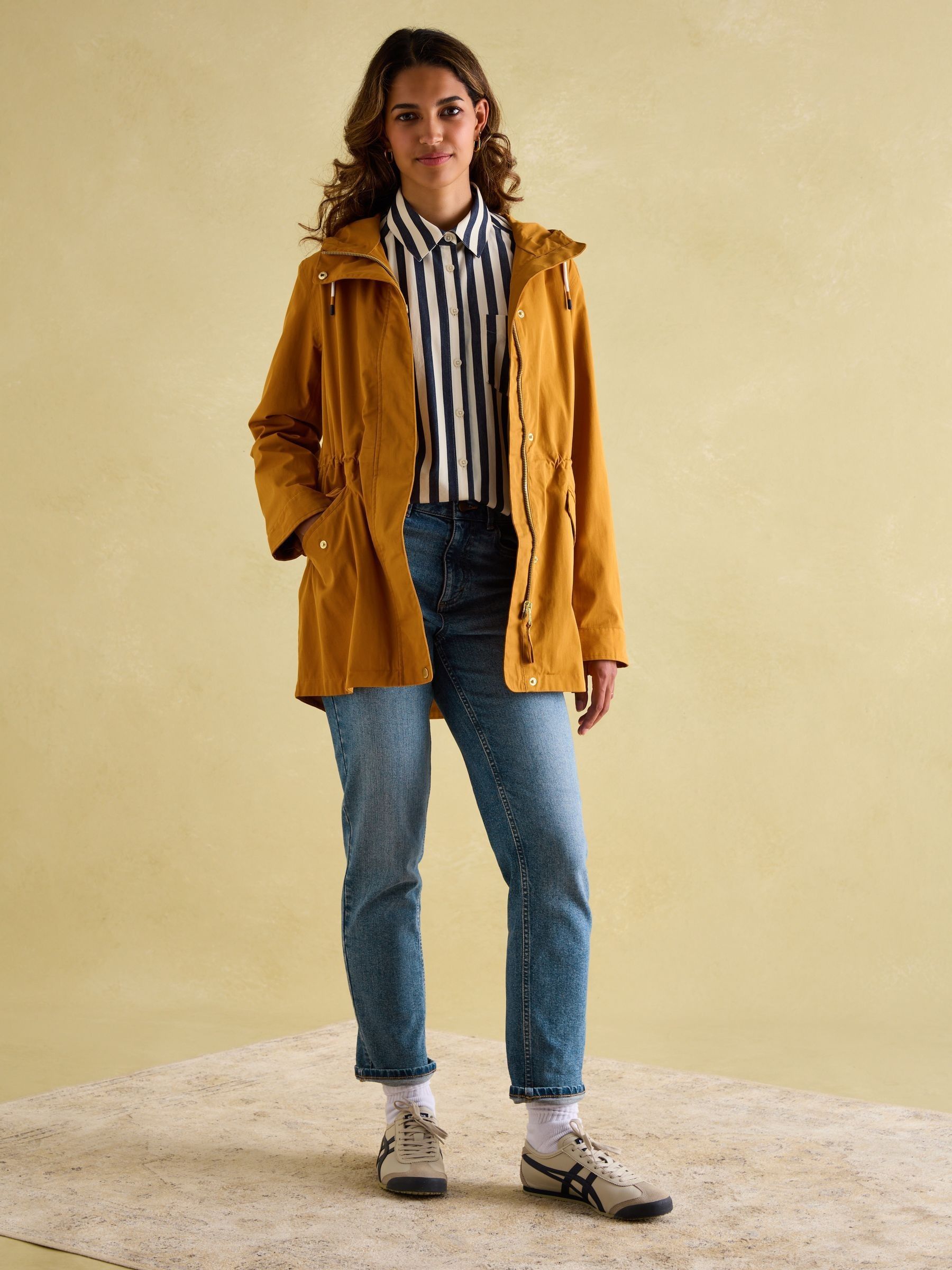 Joules yellow waterproof coat deals