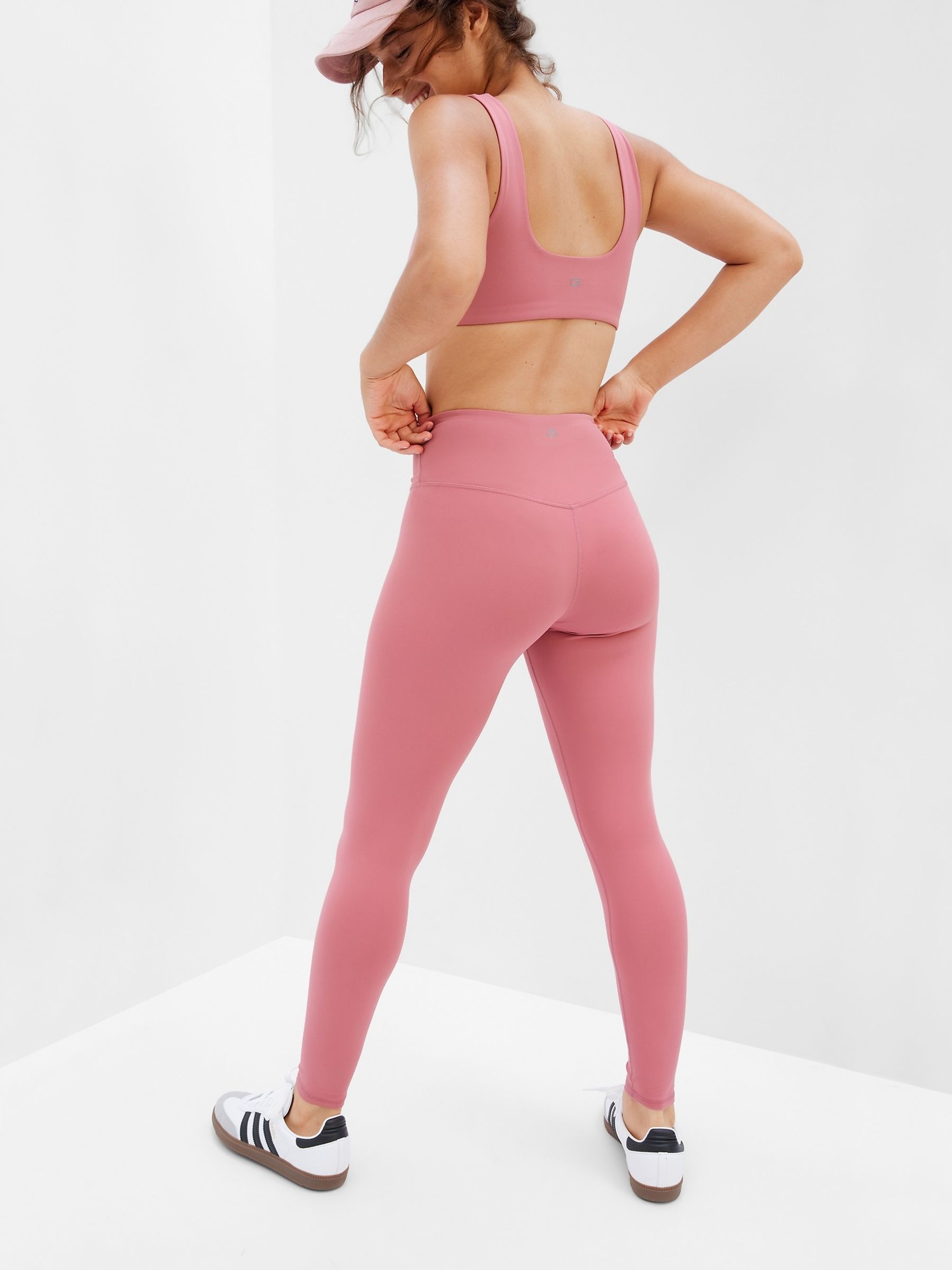 Pink high waisted leggings 2025