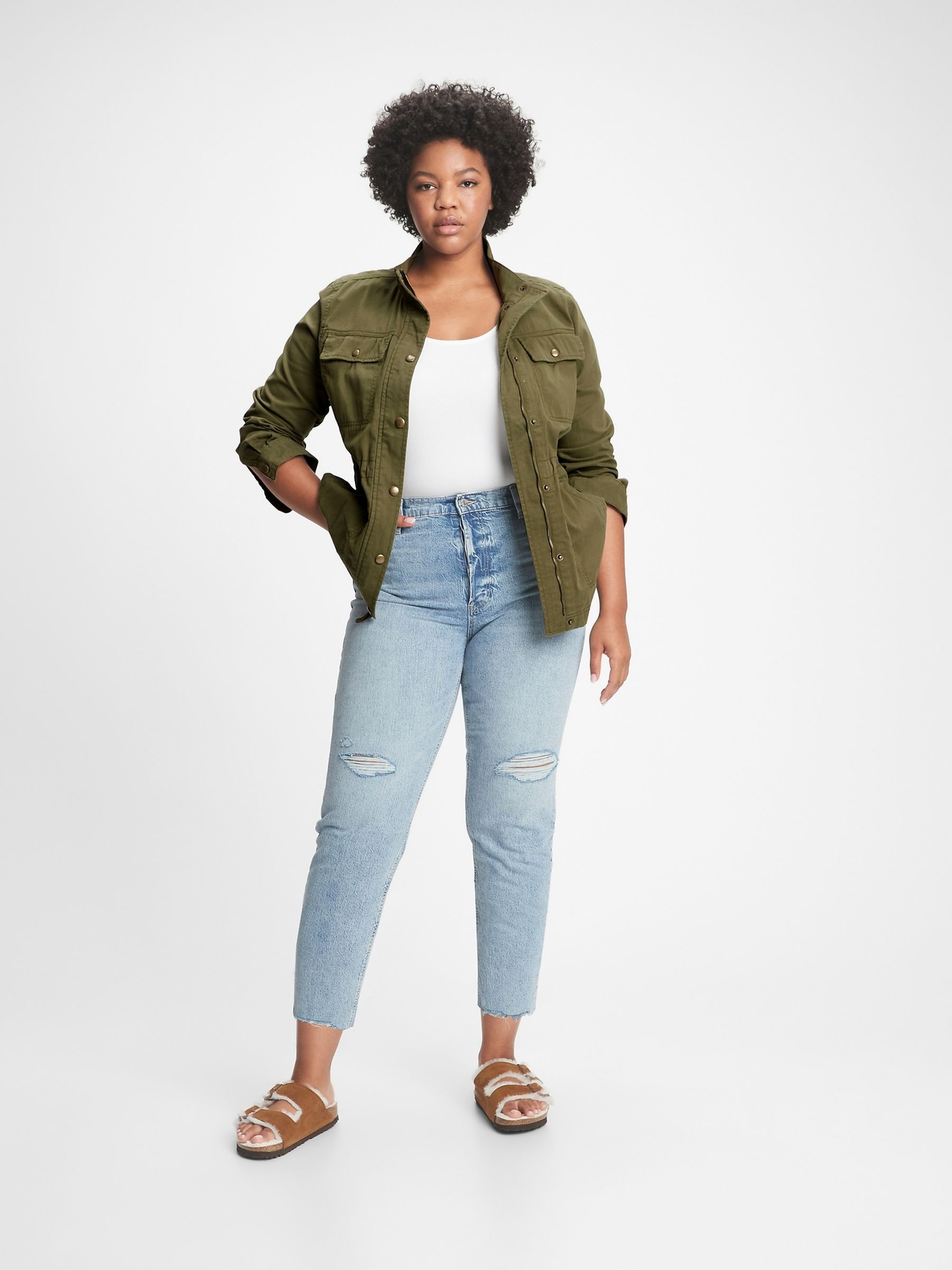 Gap green jacket womens clearance