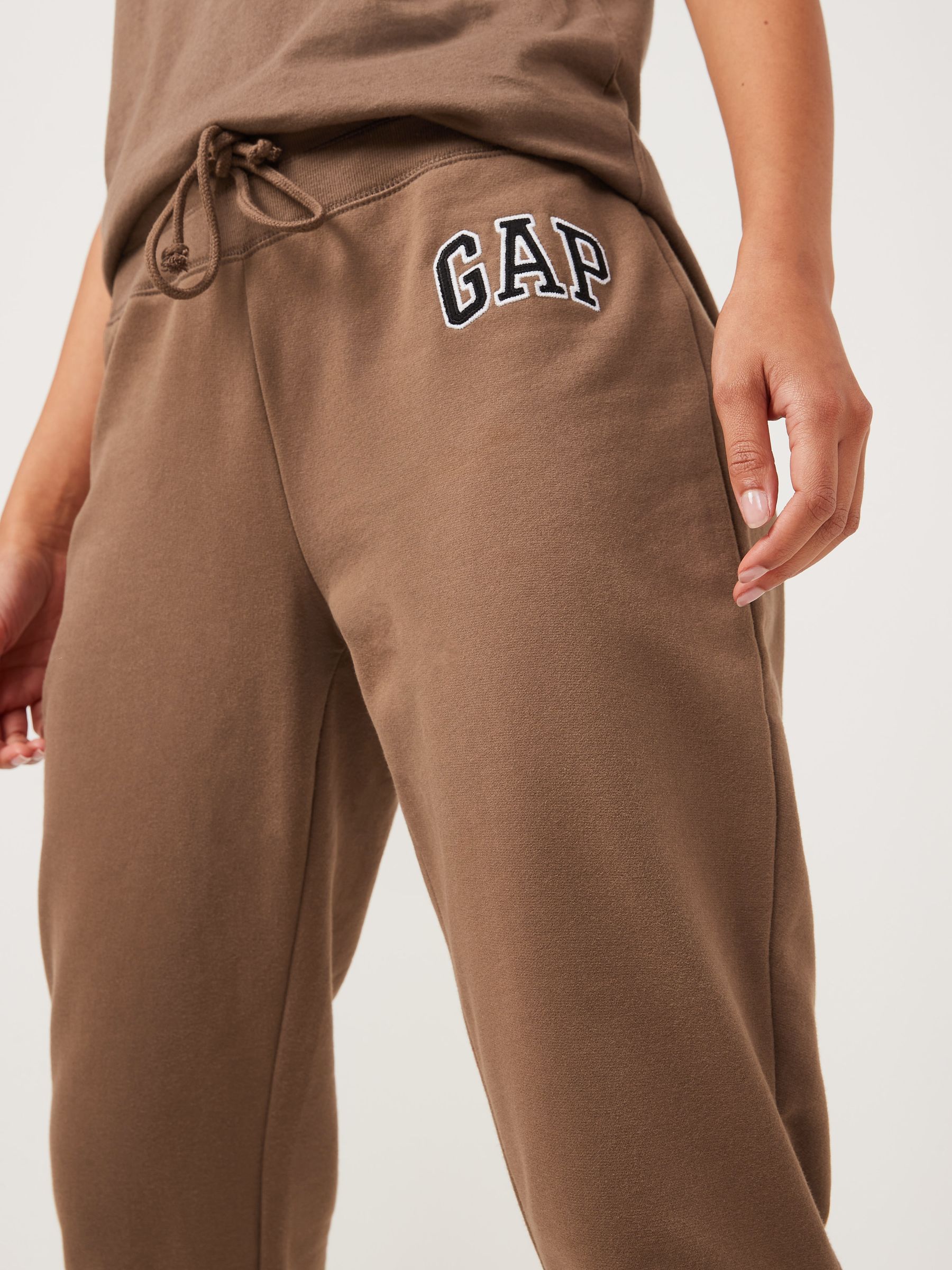 Buy Brown Arch Logo Joggers from the Gap online shop