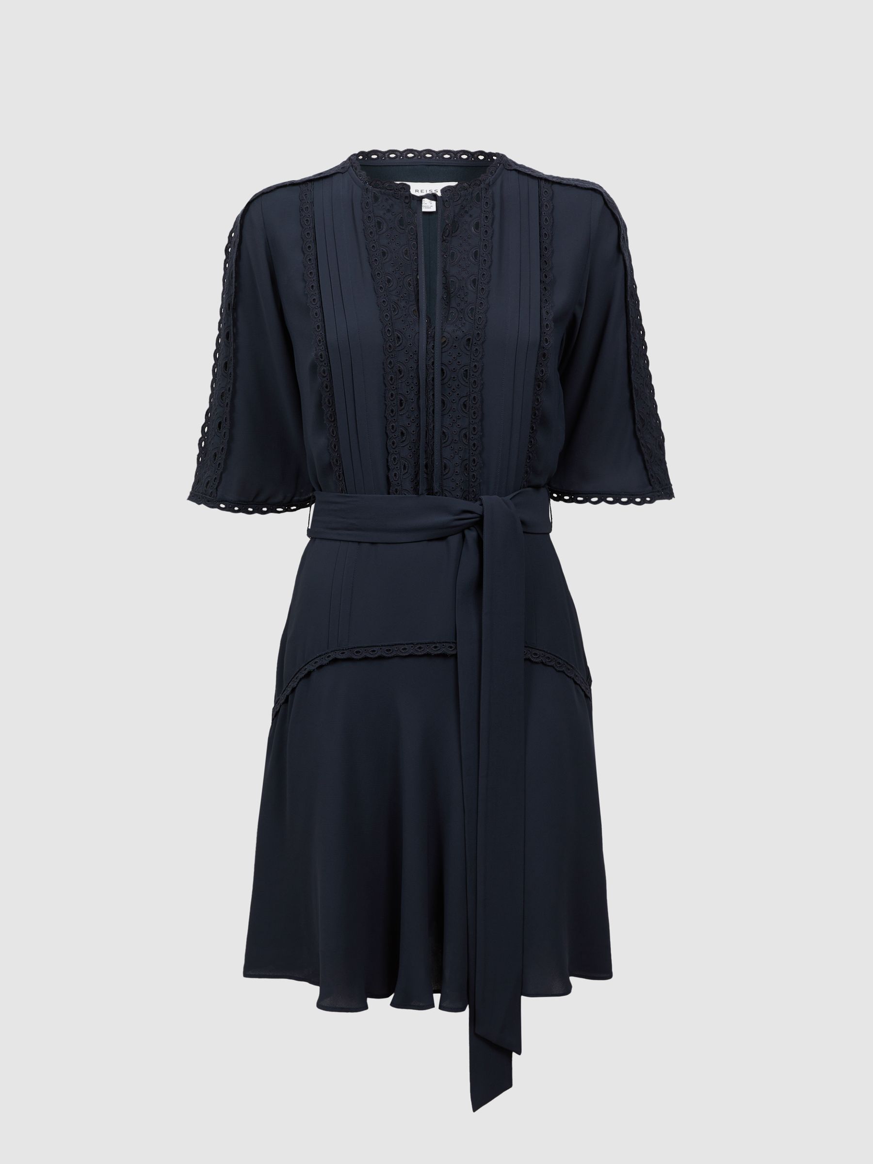 Reiss navy lace dress on sale
