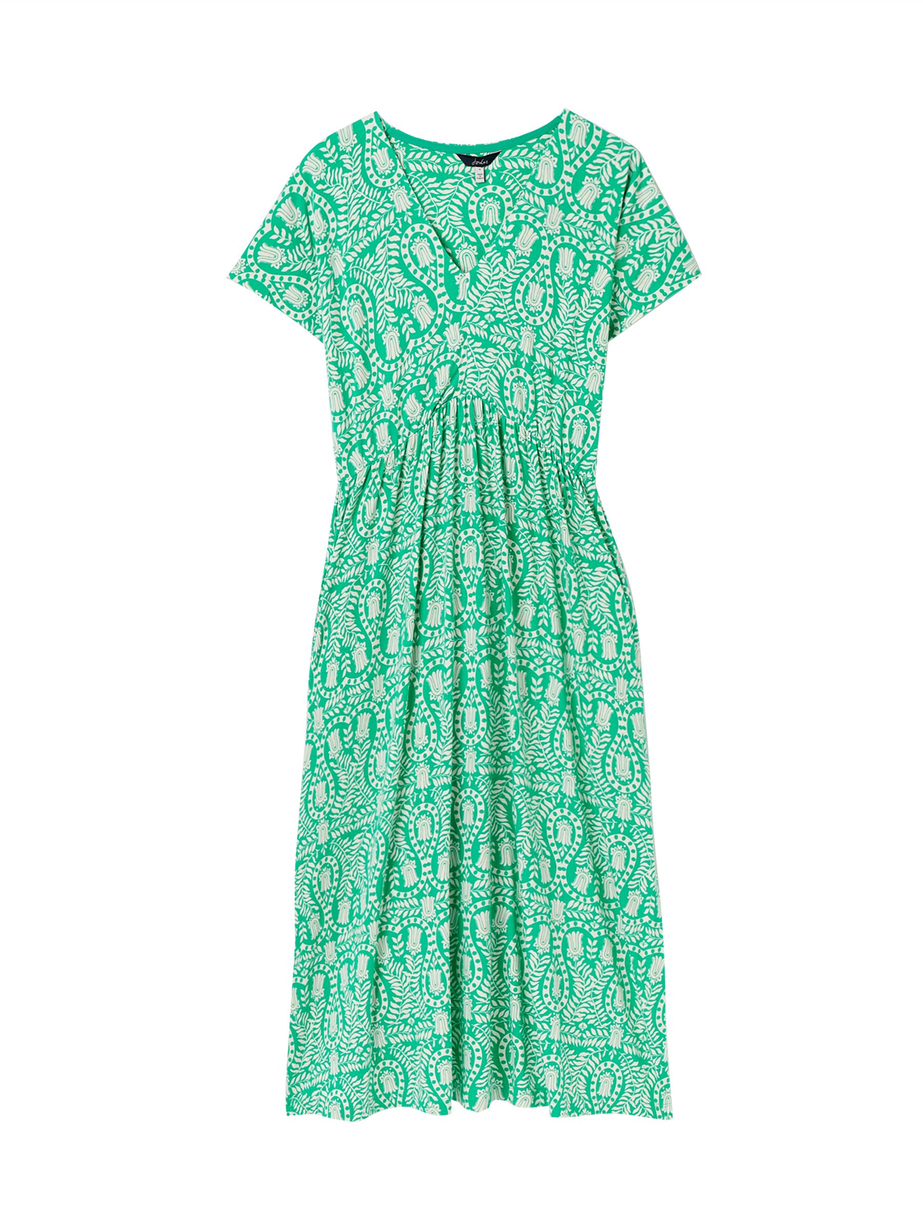 Nia Green Jersey V Neck Beach Dress Joules