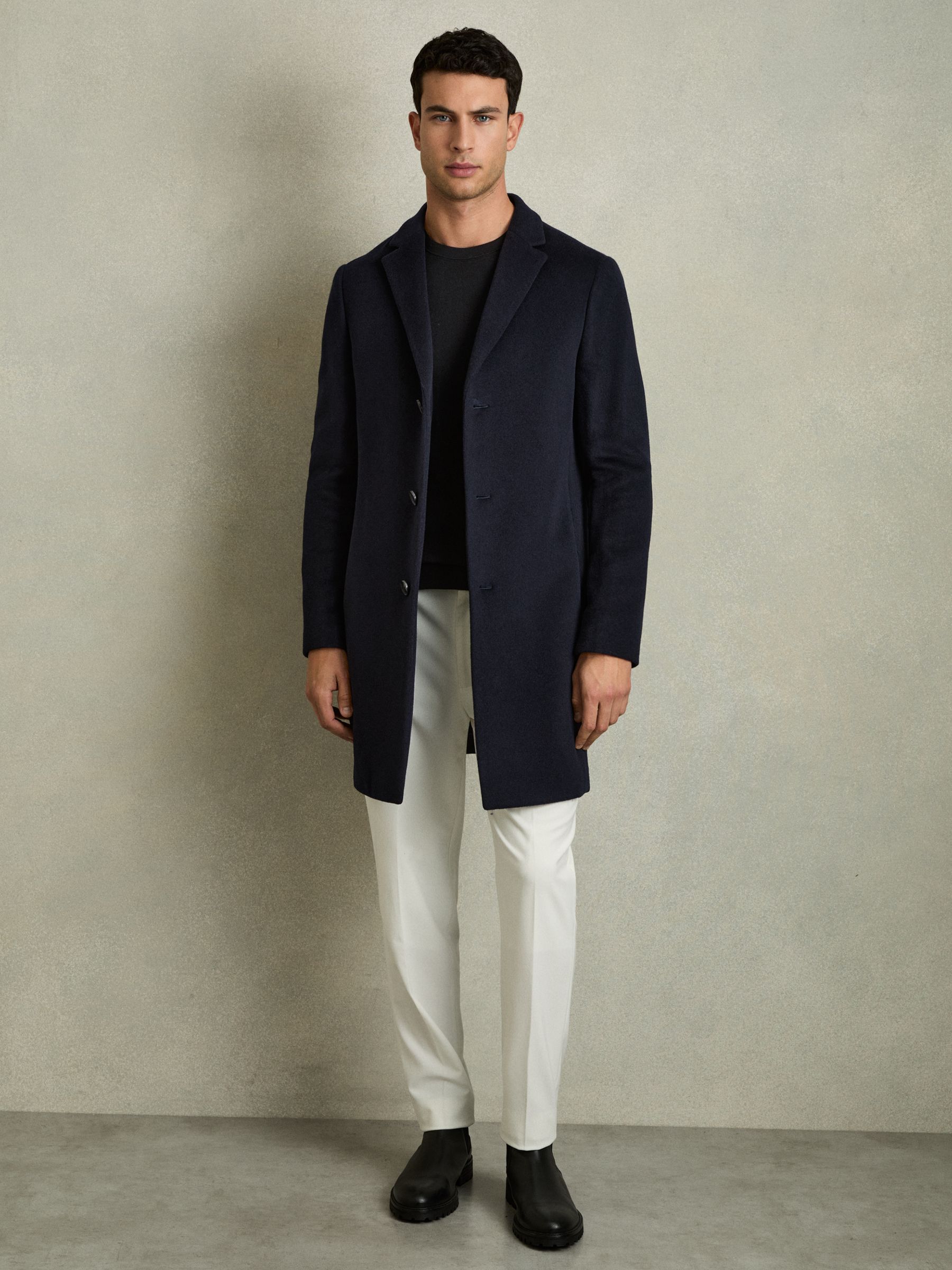Reiss gable wool epsom coat navy on sale