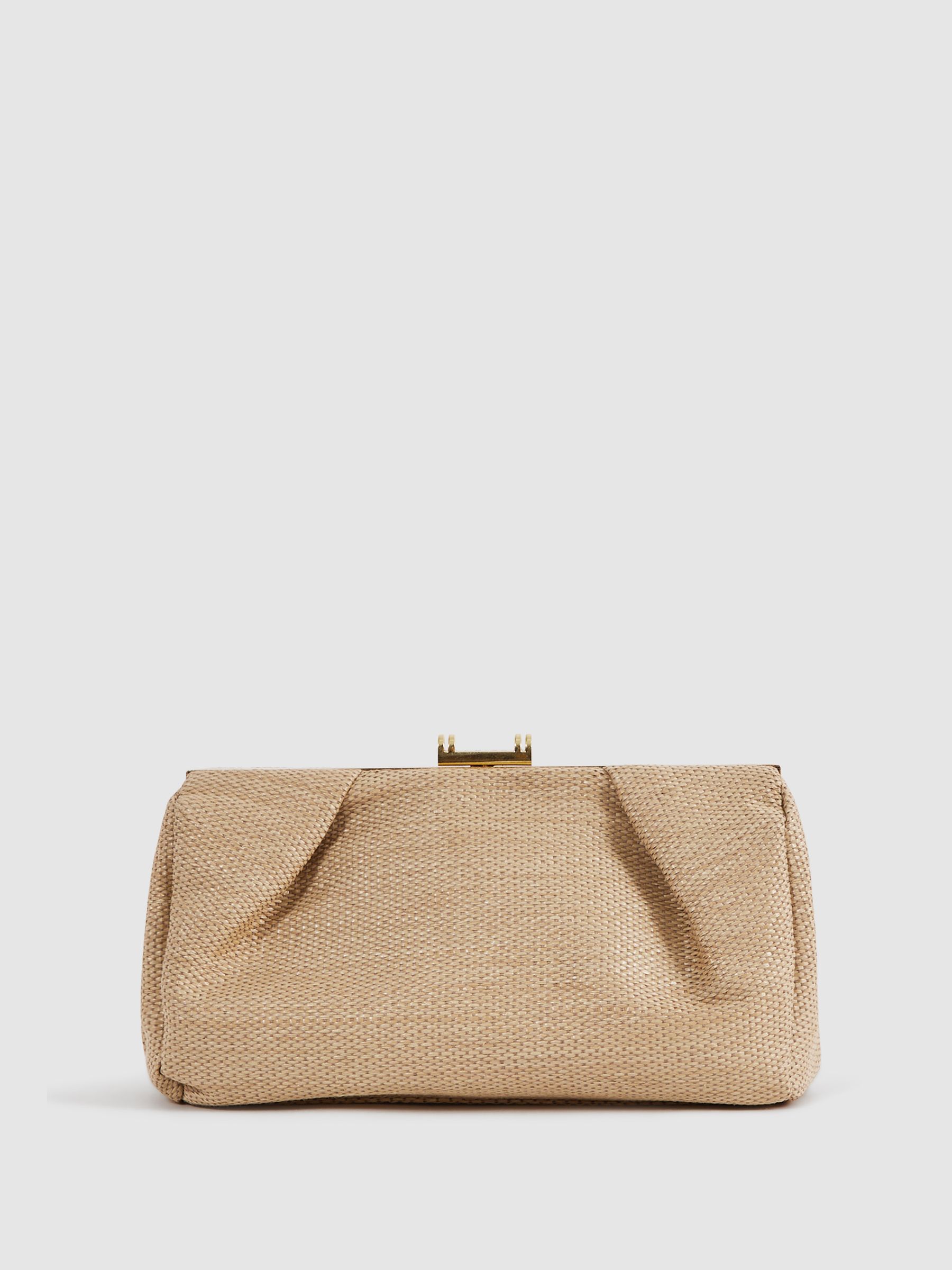Gold woven clutch bag new arrivals