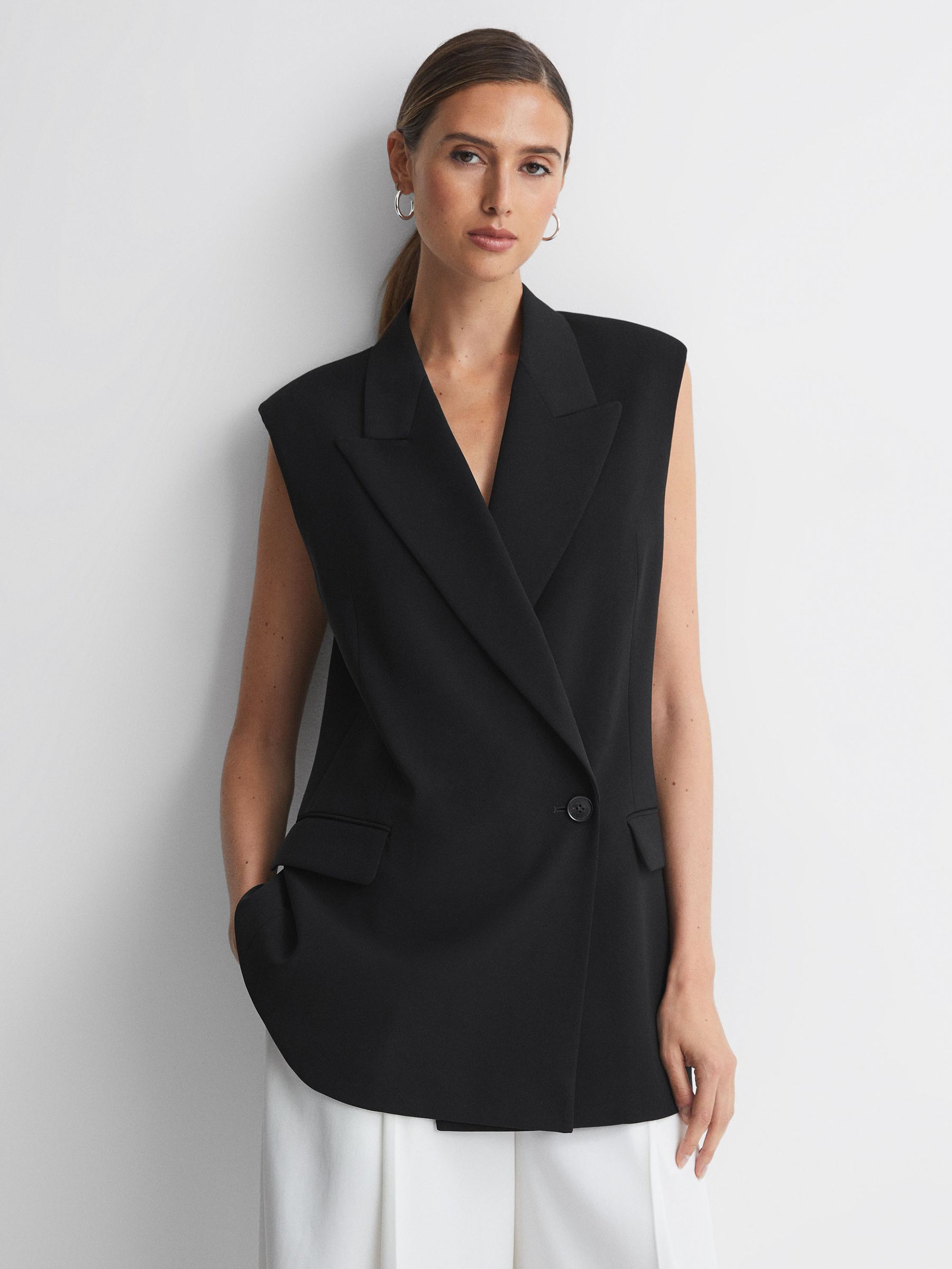Reiss black blazer womens 2025
