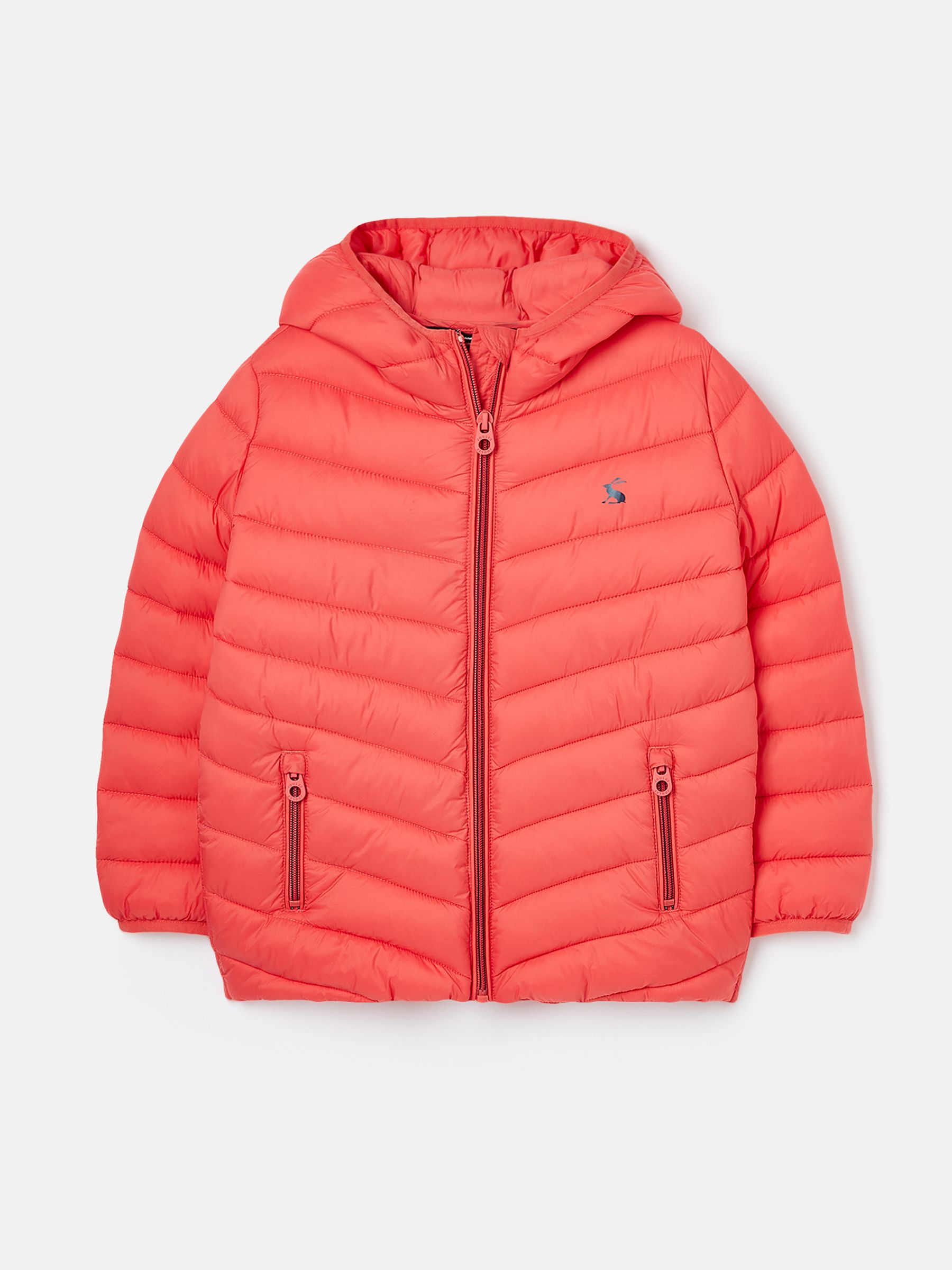 Kinnaird Pink Showerproof Padded Coat with Hood Joules