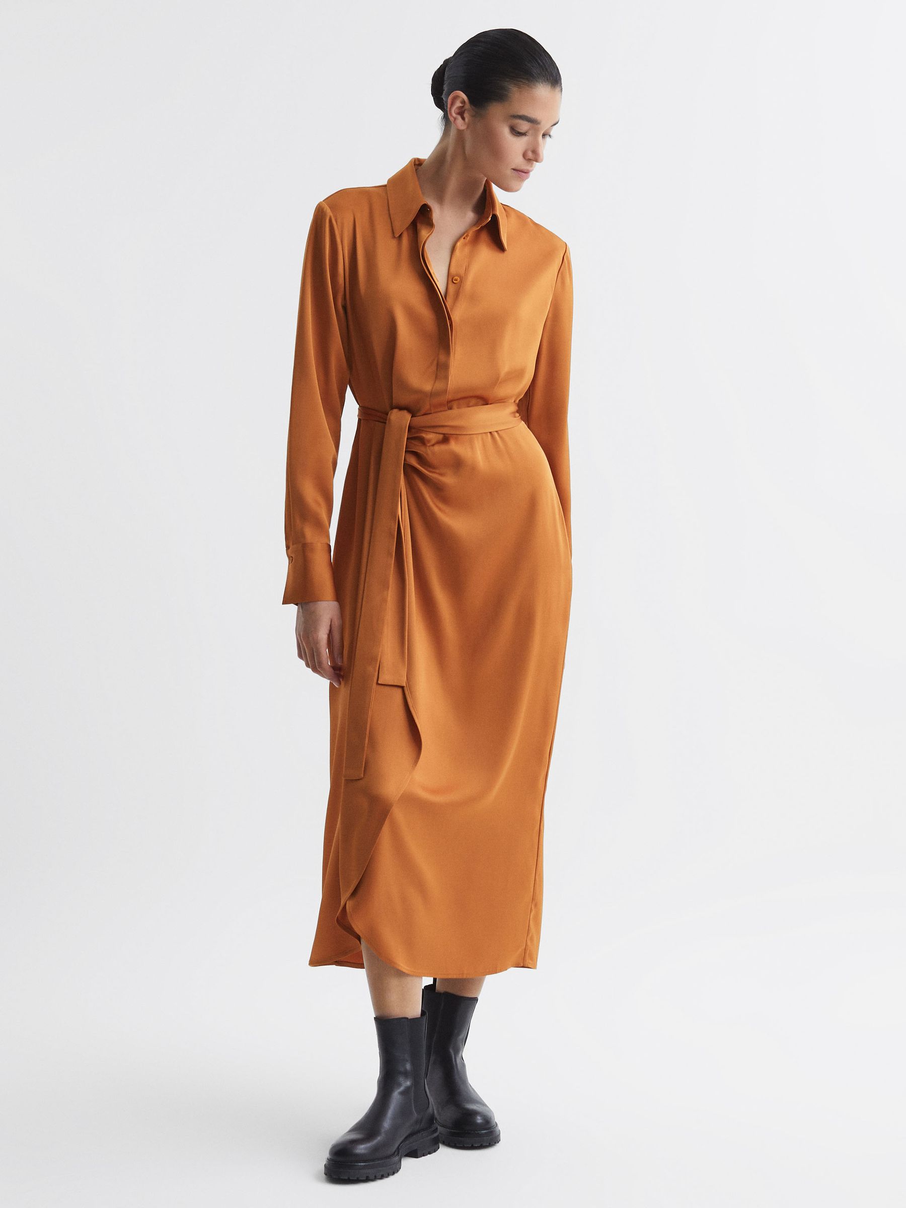 Rust t shirt dress cheap