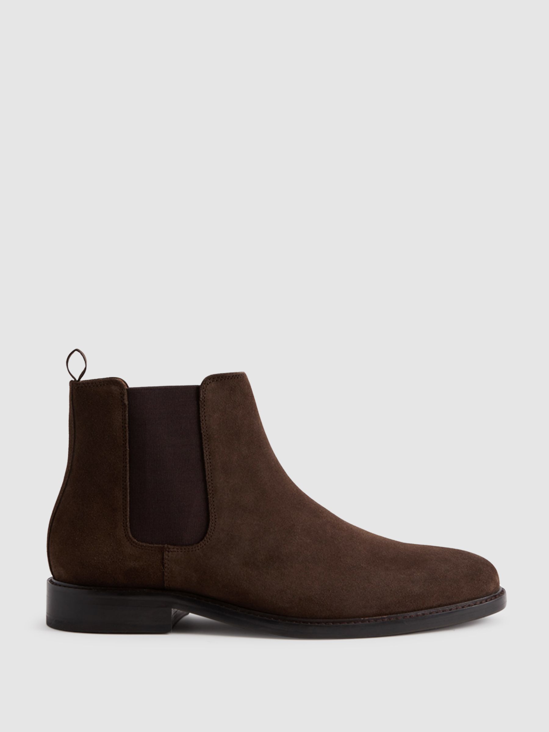 Suede Chelsea Boots in Brown