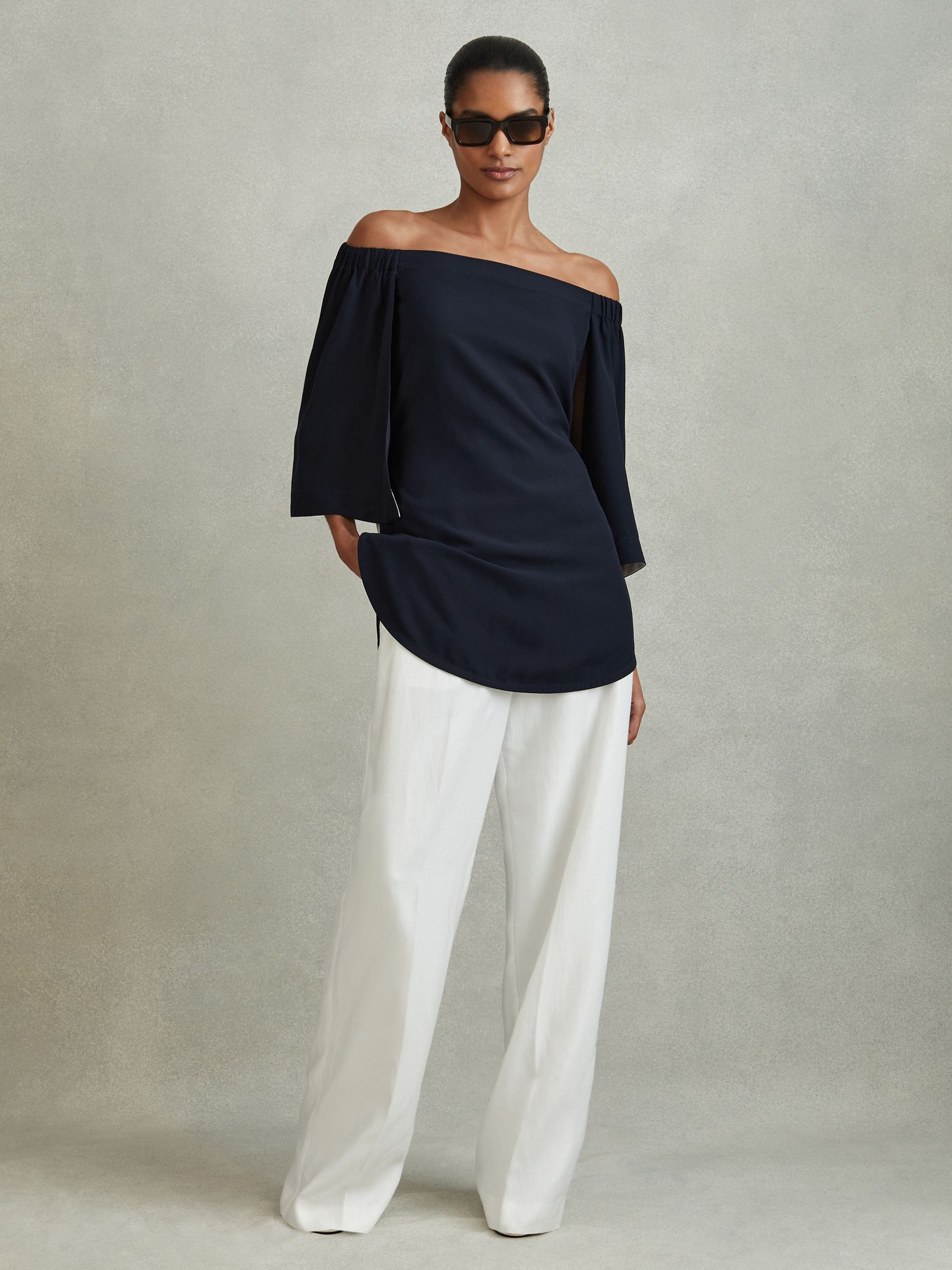 Off the shoulder tunic outlet