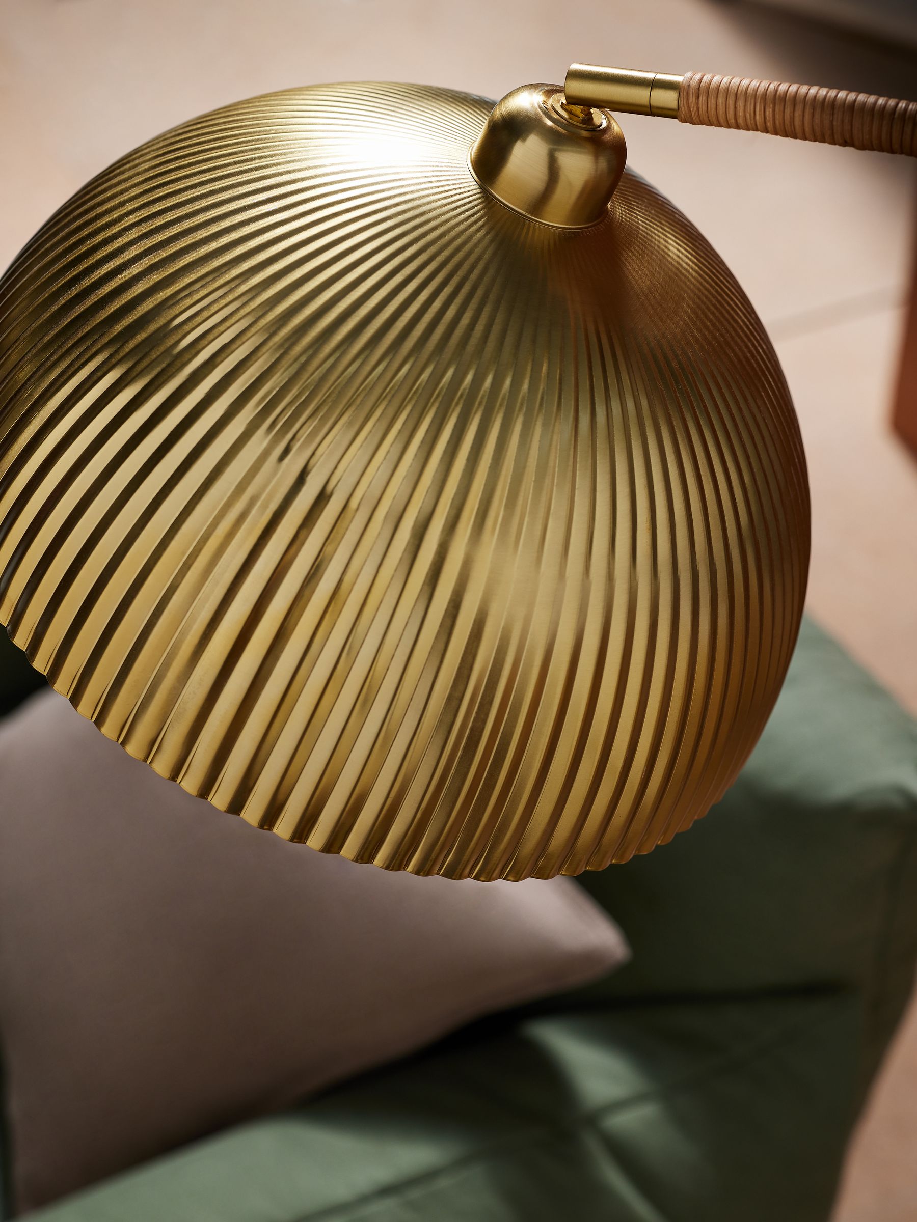 Brass shell floor lamp new arrivals