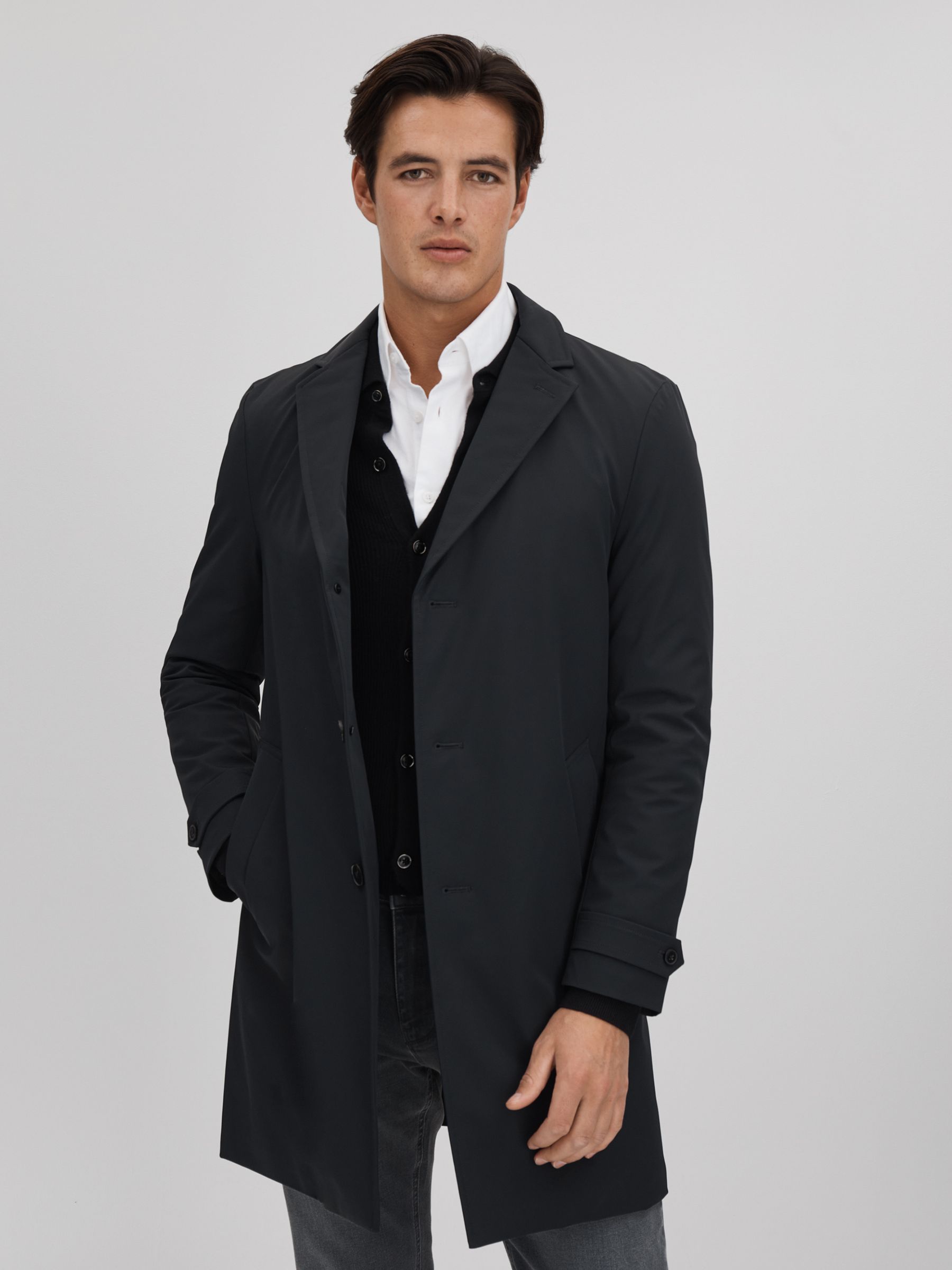 Reiss navy coat shop