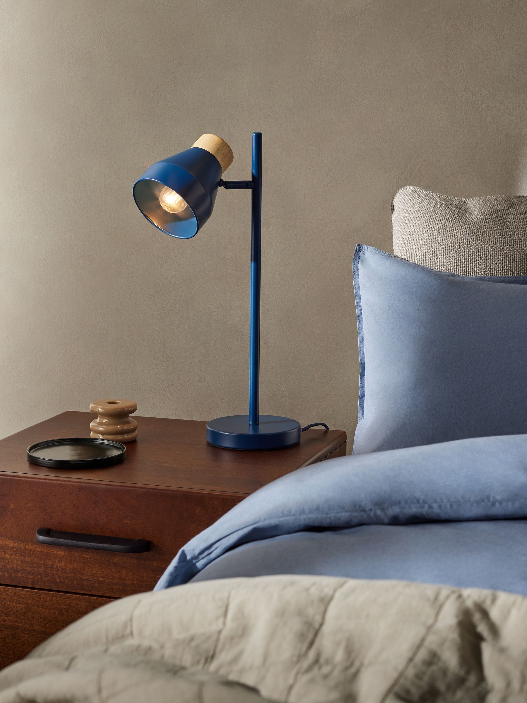 Albert Table Lamp in Navy Made