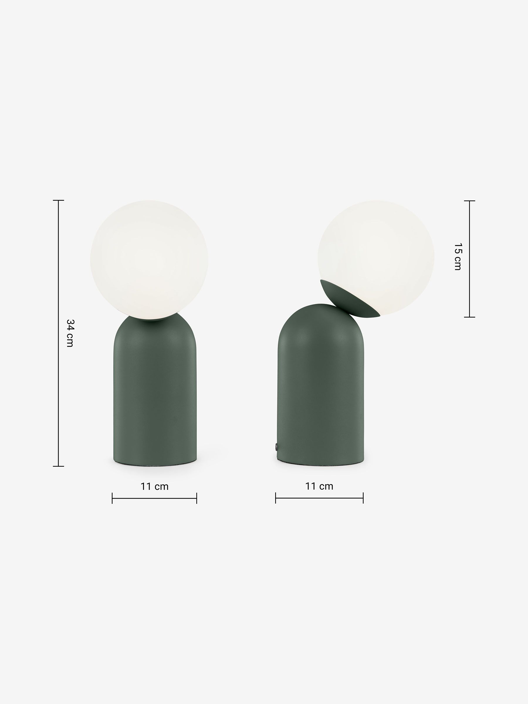 Vetro Table Lamp in Green Made