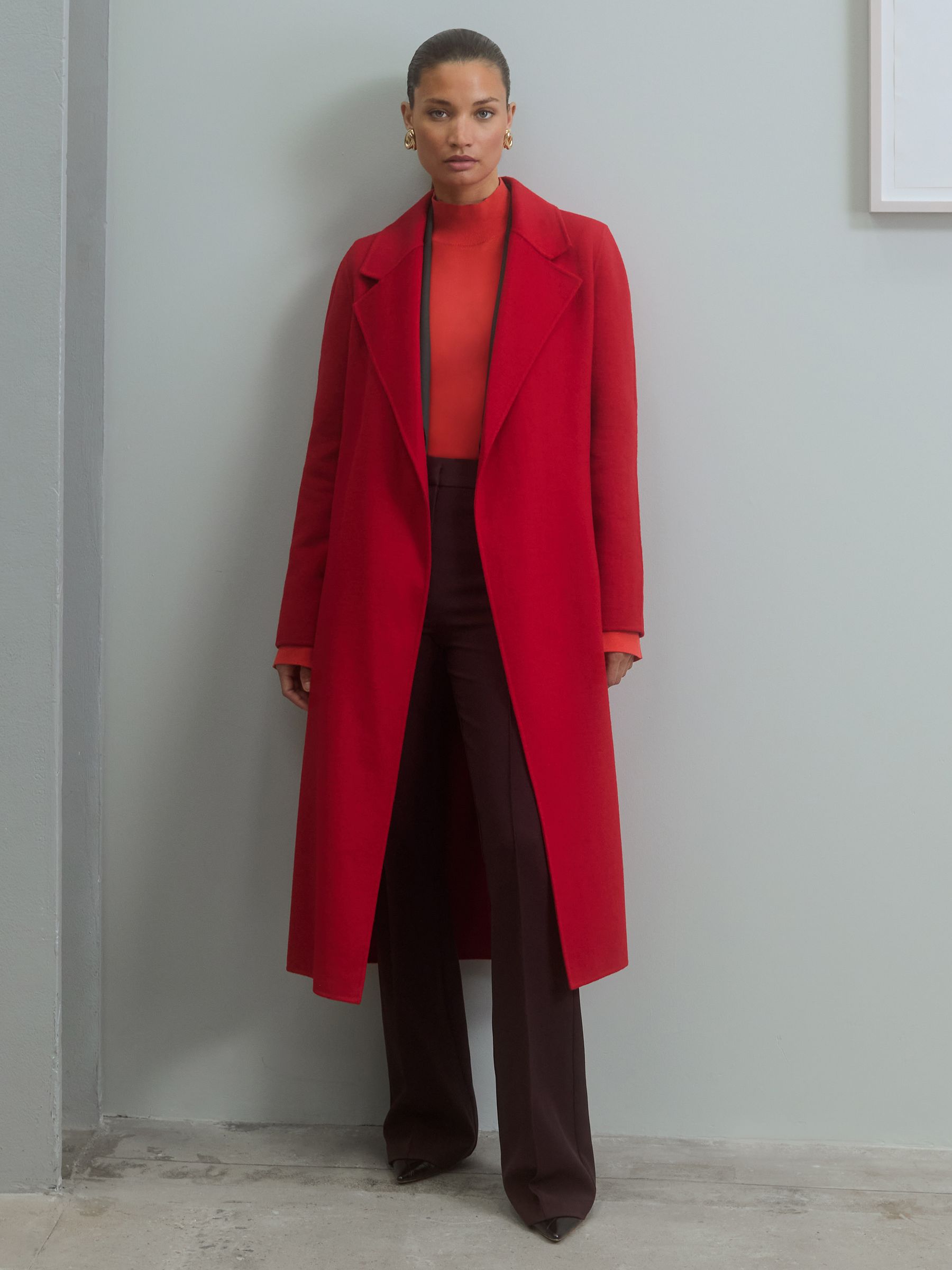 Coral wool coat clearance