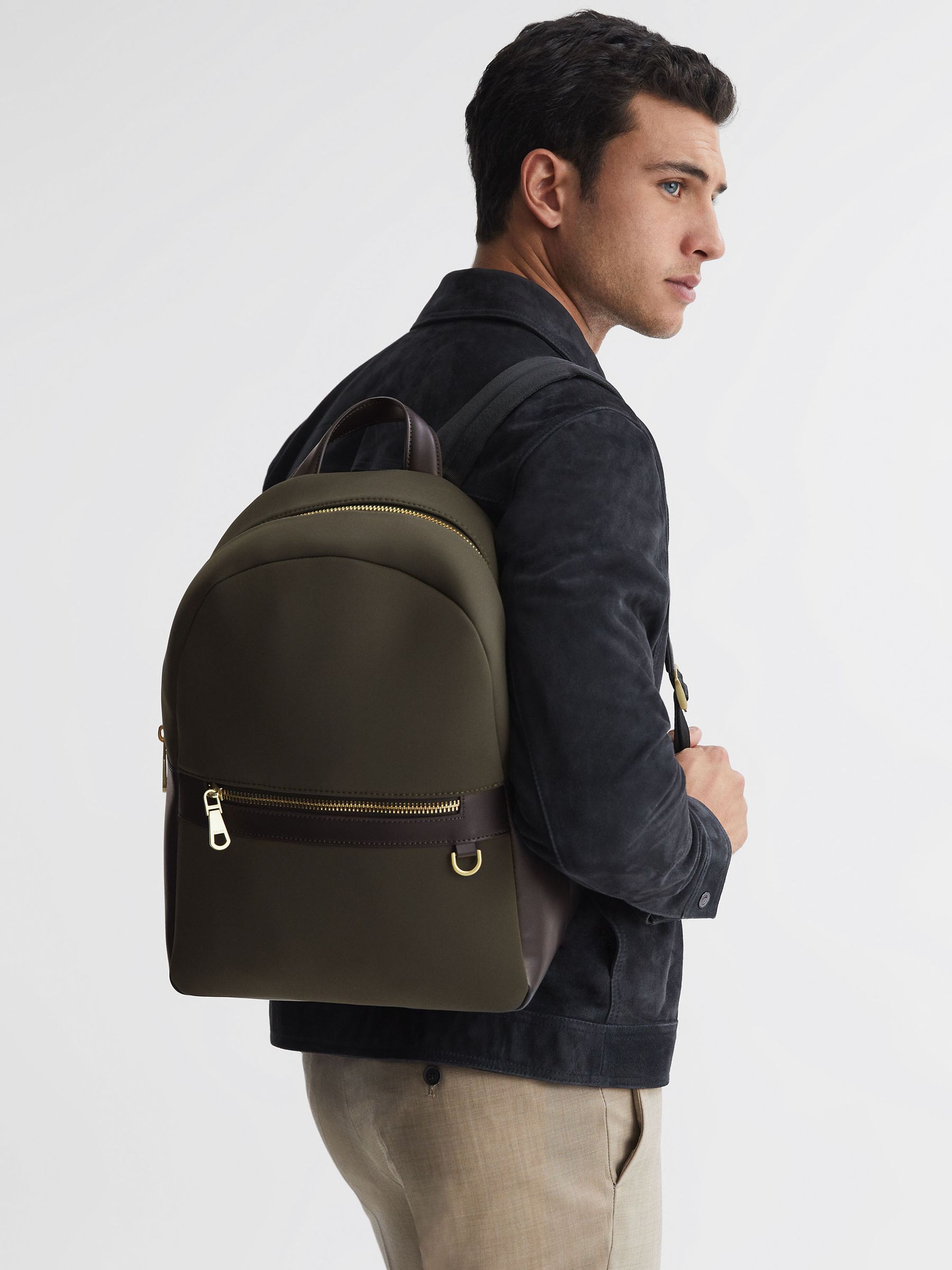 Reiss leather backpack on sale