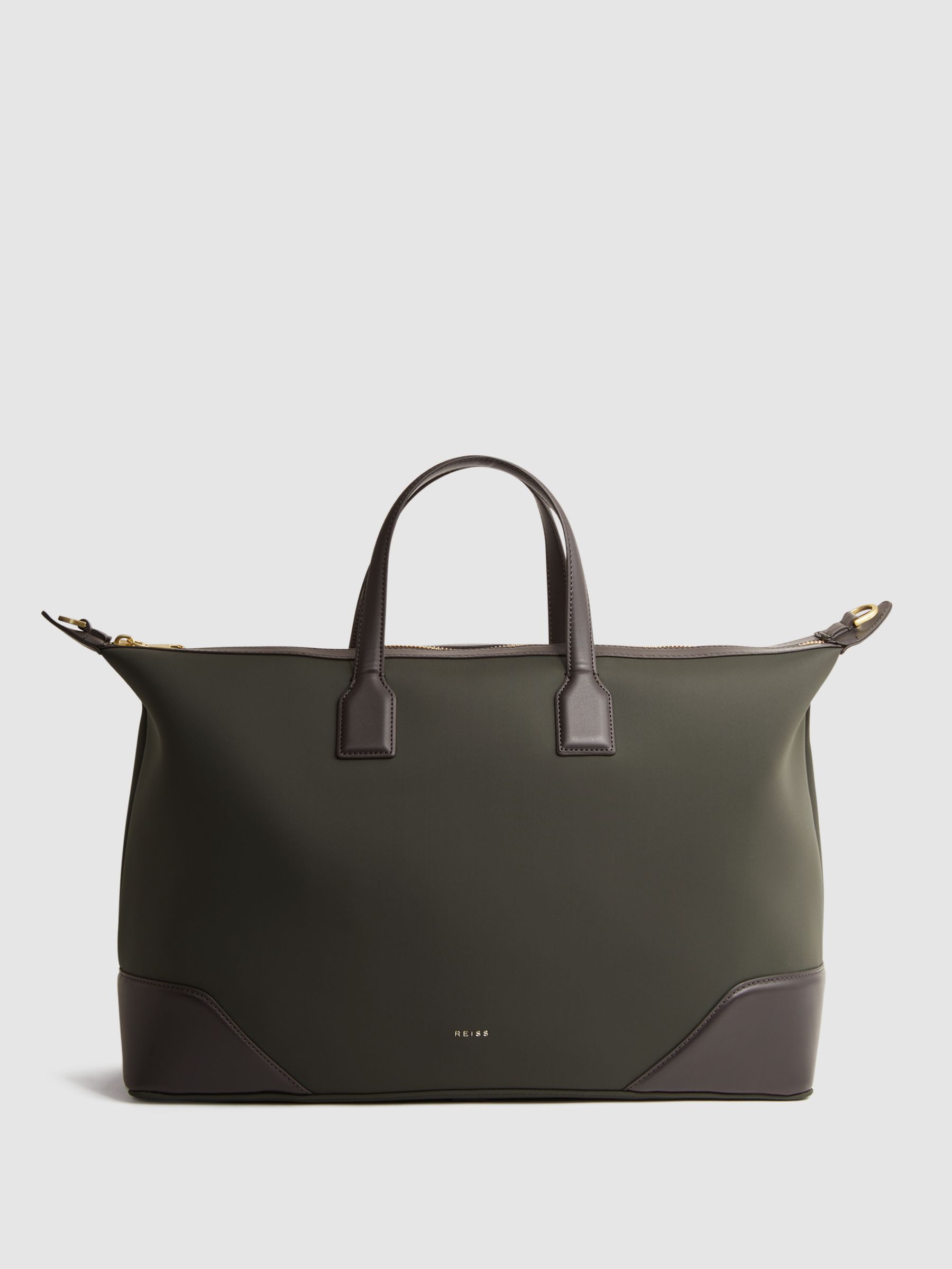 Reiss Neoprene Holdall in Khaki REISS