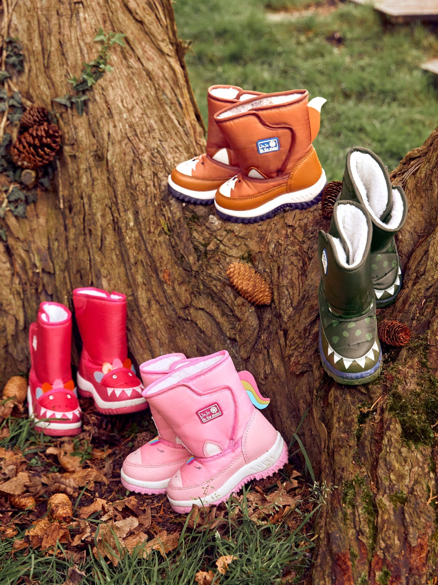 Pink Girls Unicorn Snow Boots JoJo Maman Bebe
