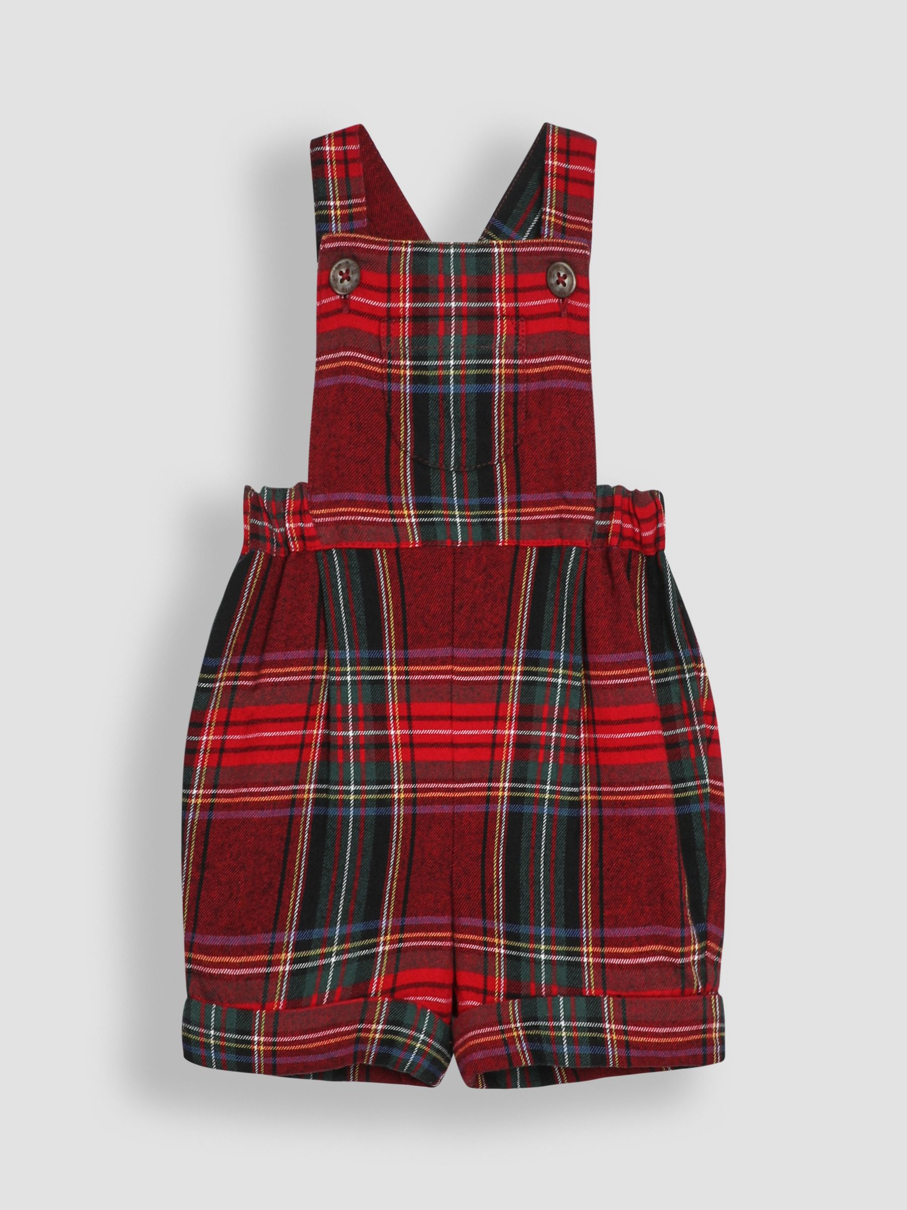 Red tartan dungaree dress new arrivals