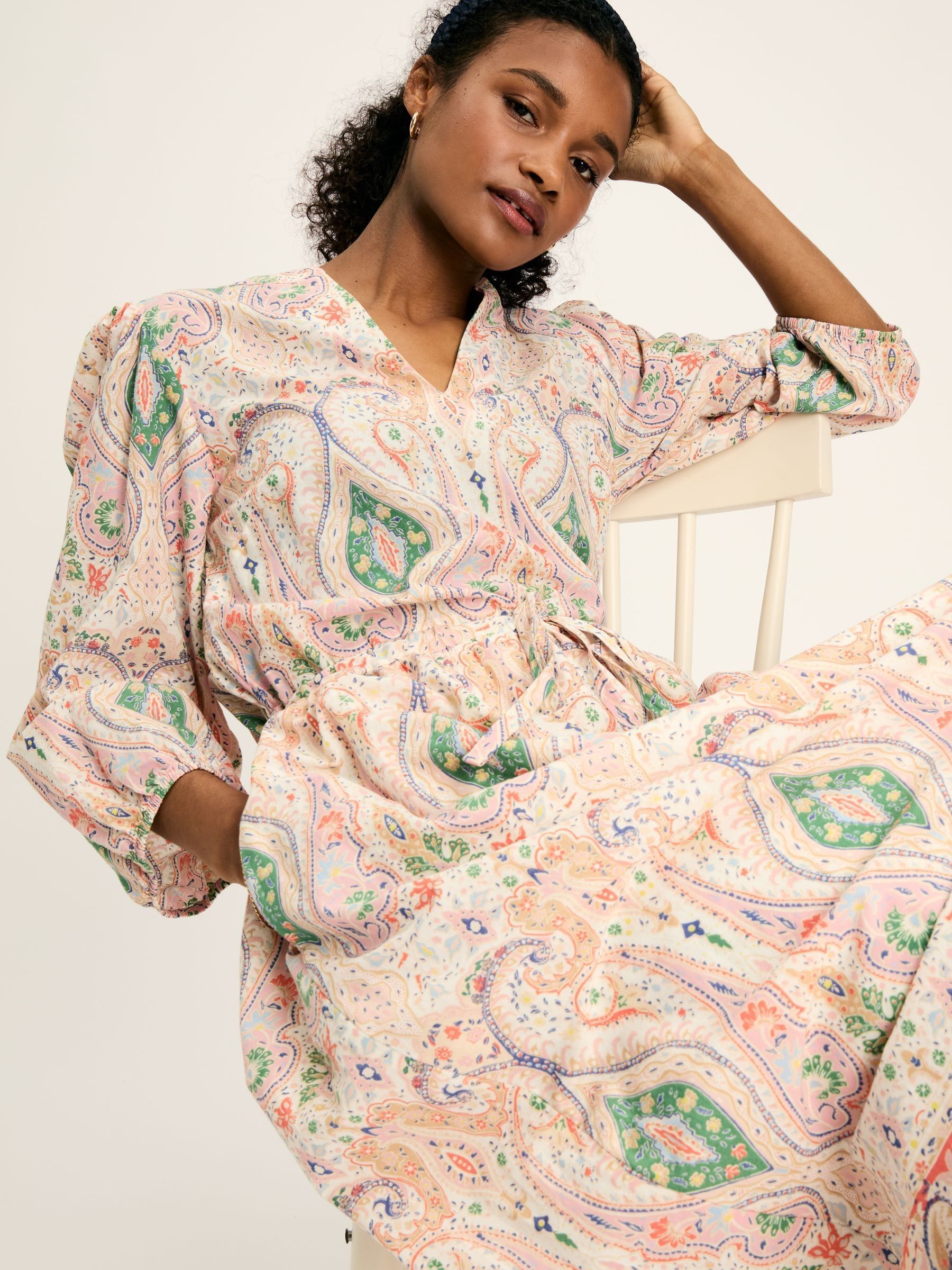 Paisley print maxi dress clearance