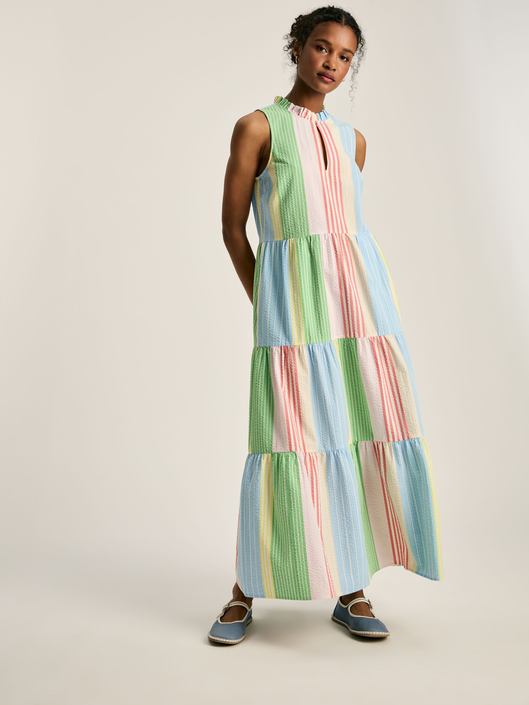 Dolcie Multi Seersucker Maxi Sundress Joules