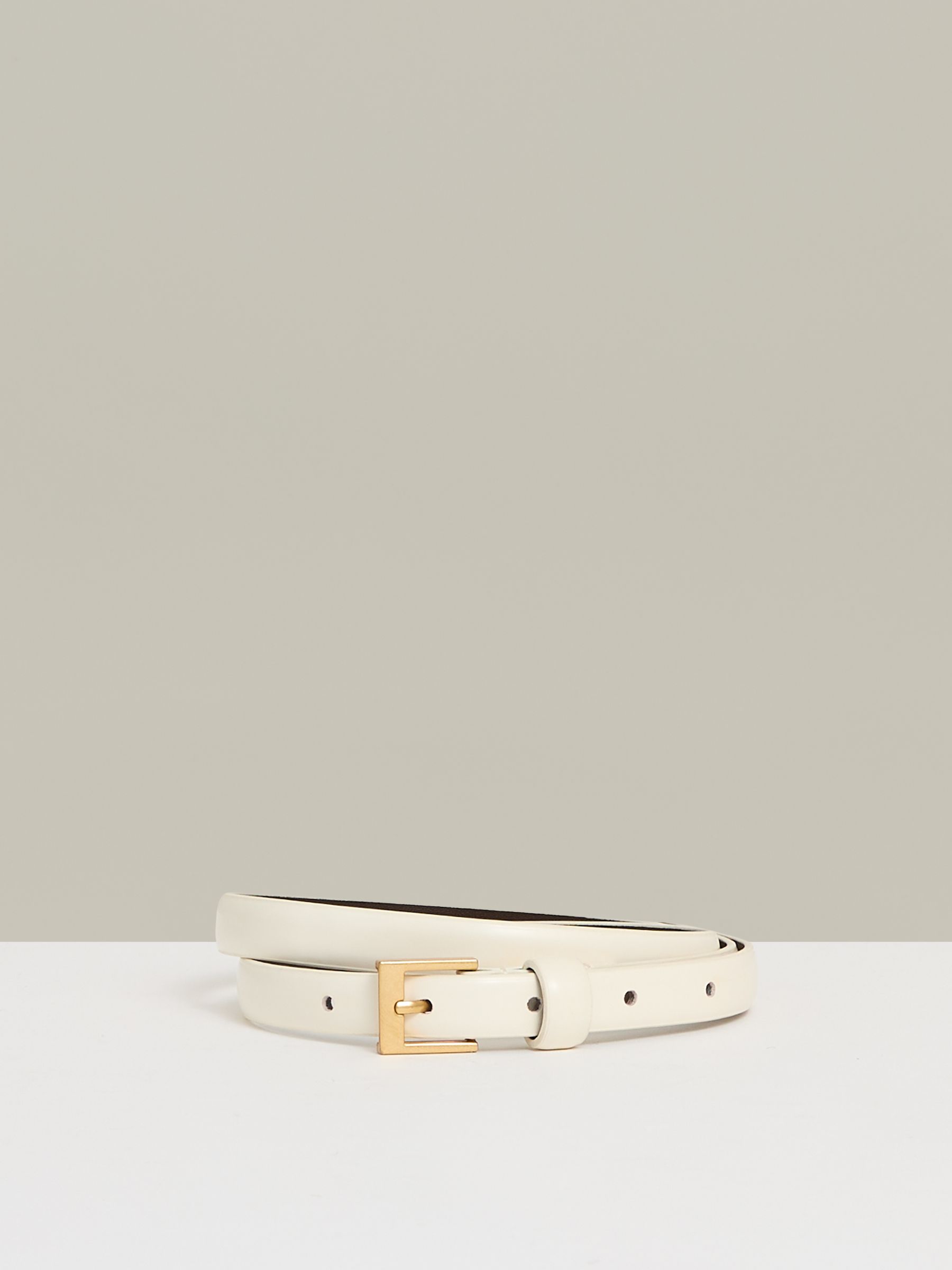 Thin off white belt outlet