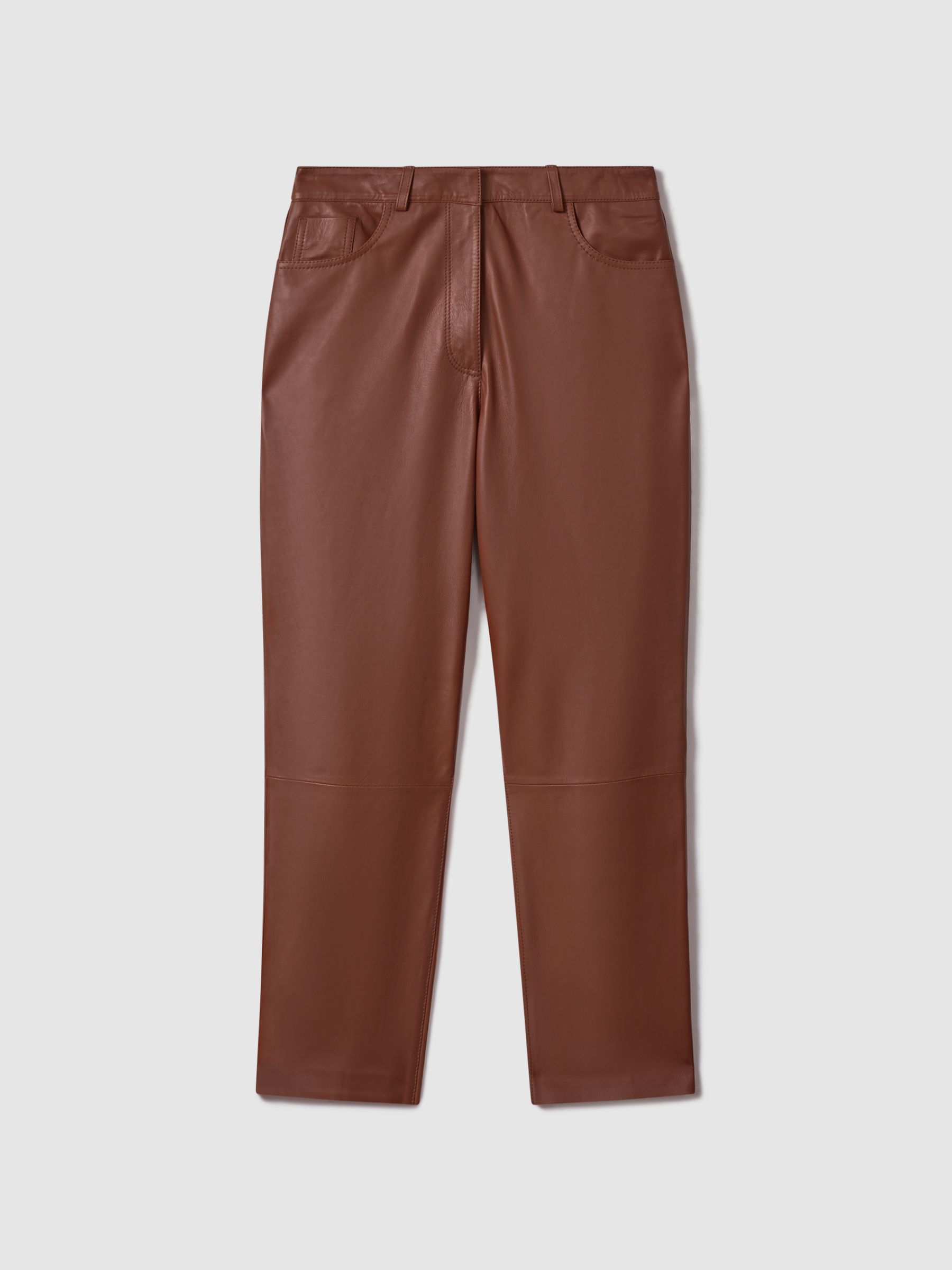 Reiss leather trousers on sale