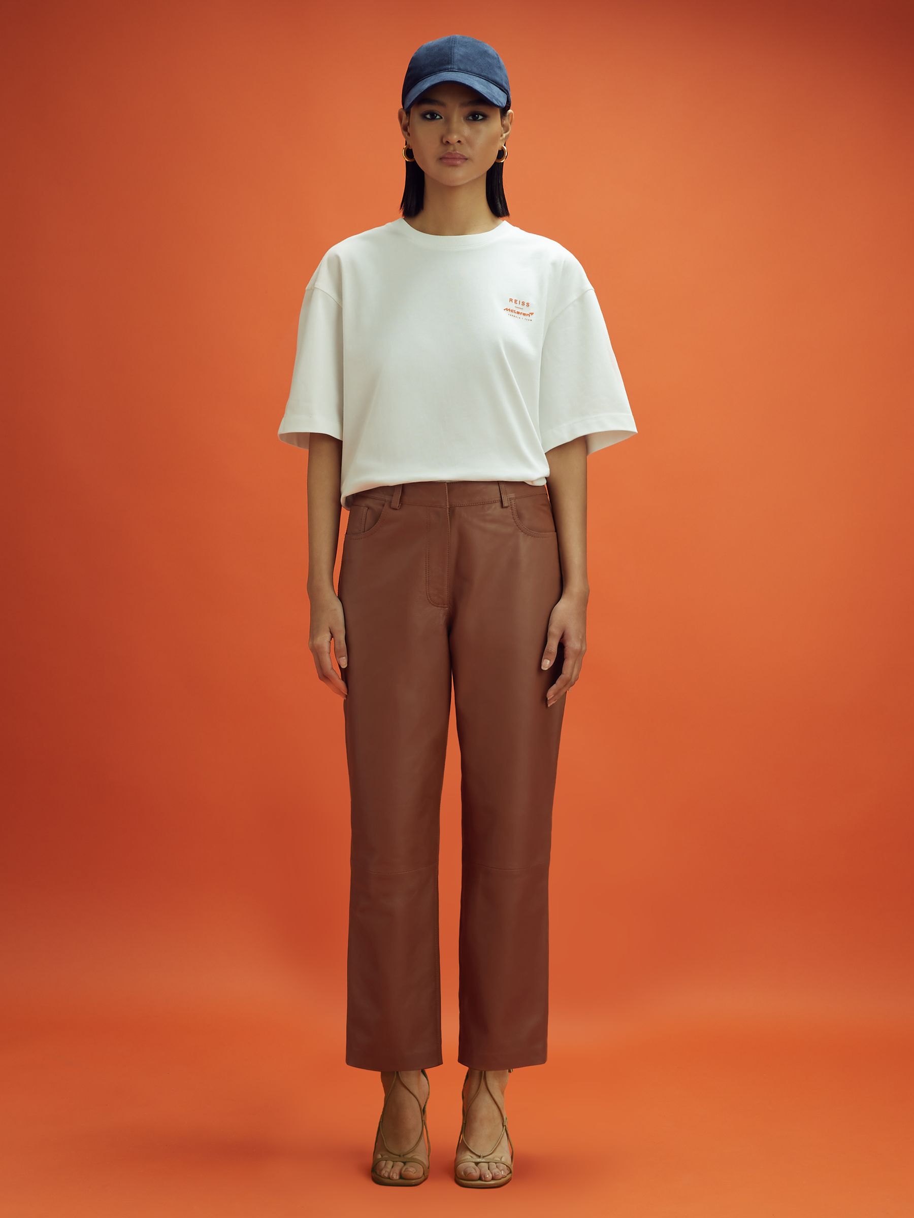 Reiss leather trousers store