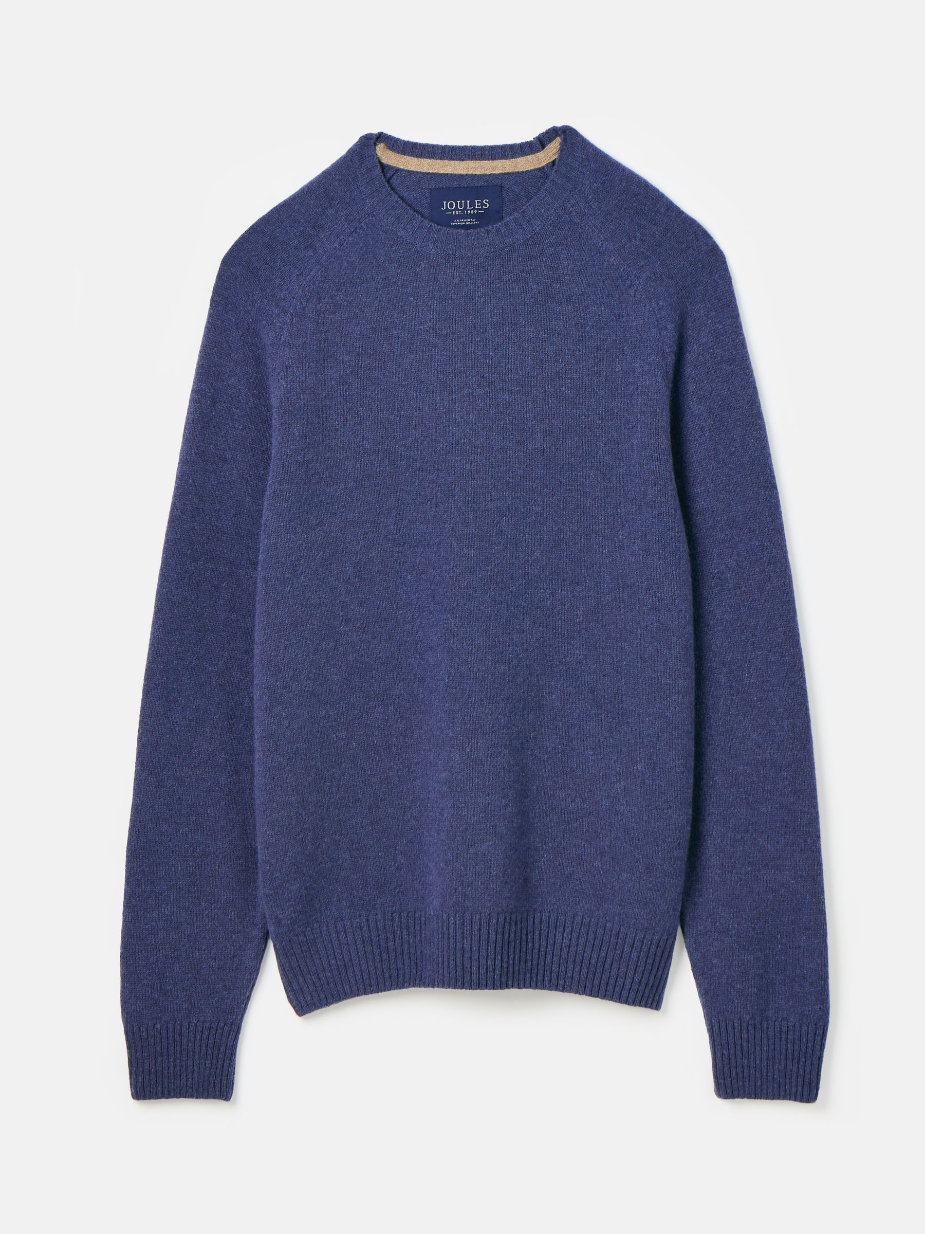 Buy Joules Rowley Navy 100 Lambswool Crew Neck Jumper from the Joules online shop