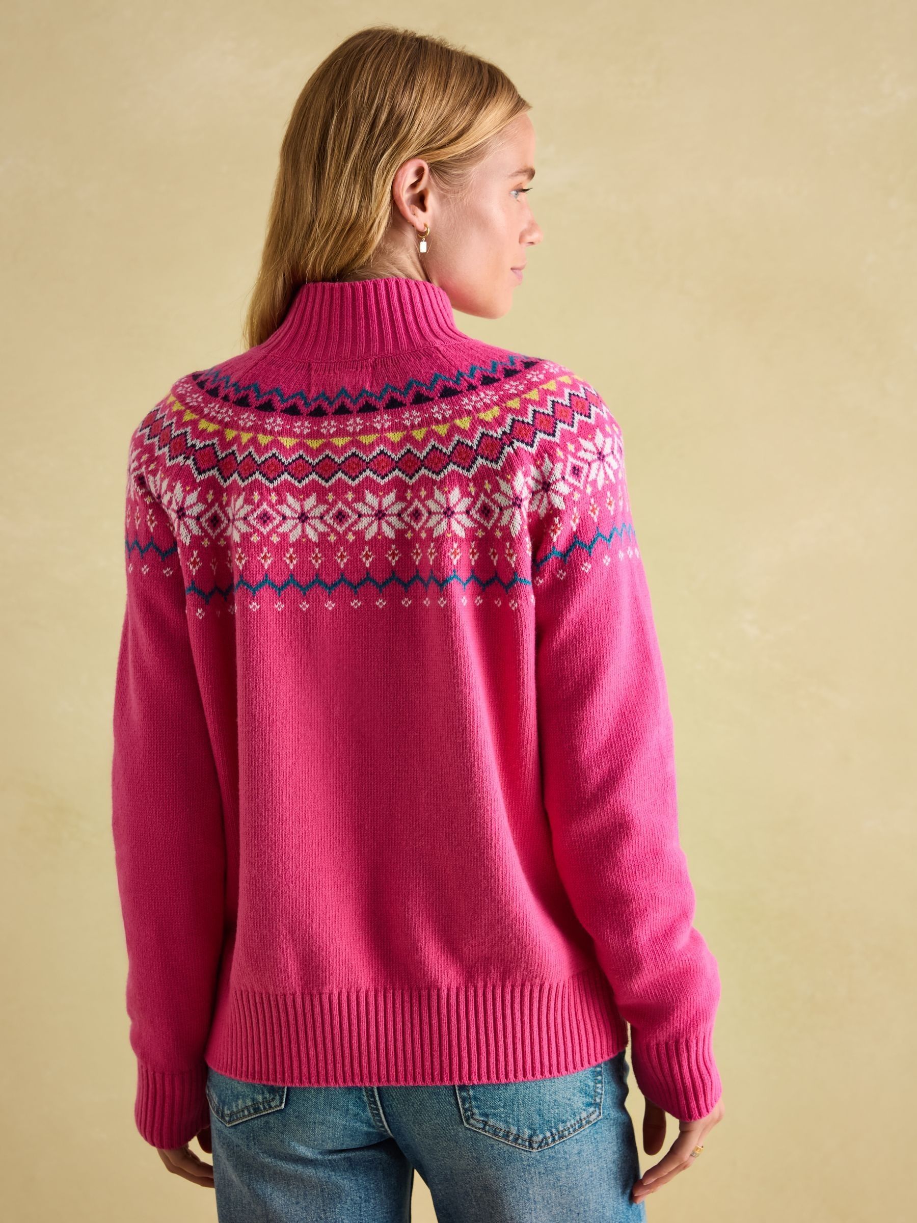 Pink fair isle jumper online