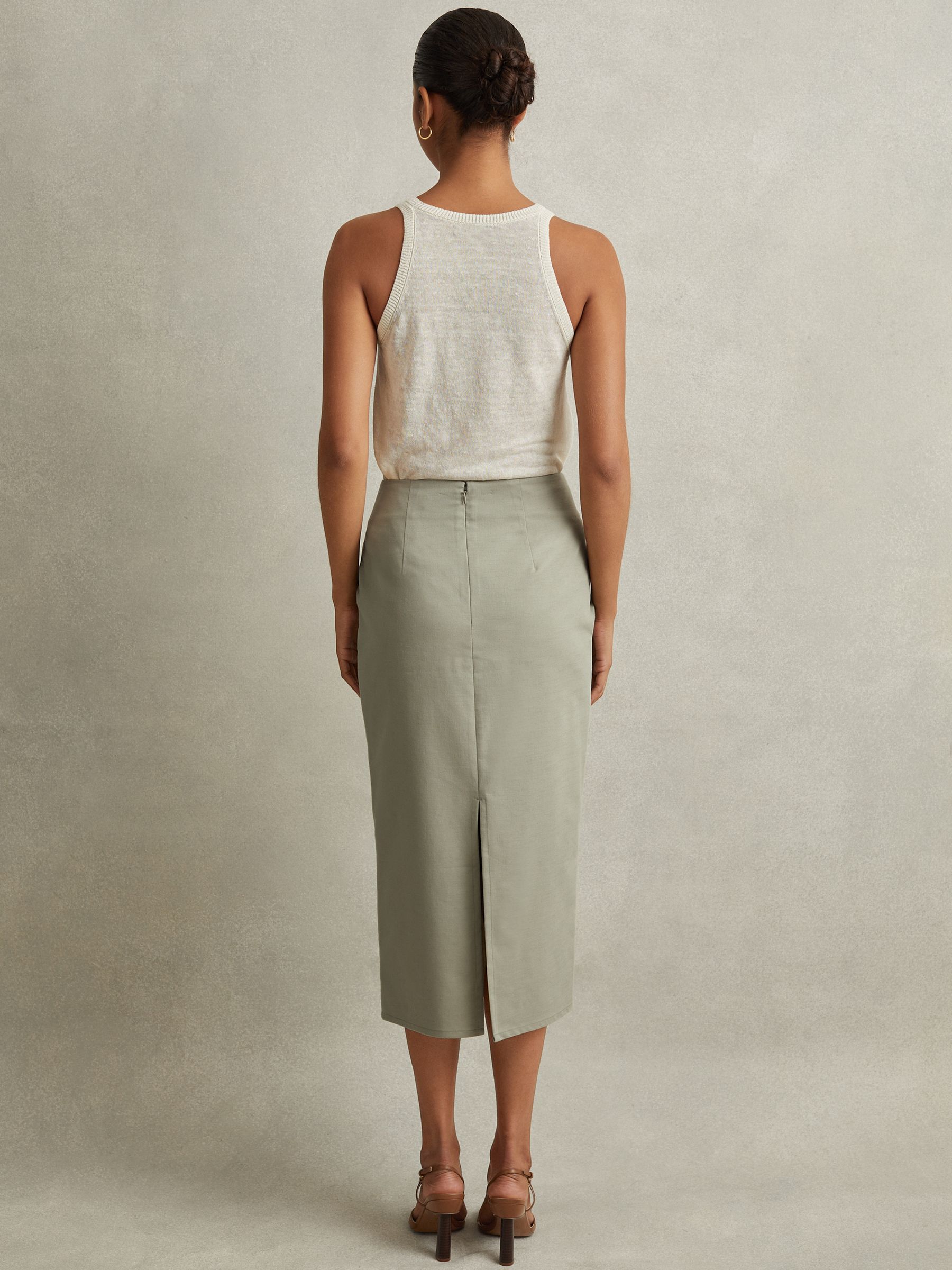 Reiss khaki skirt on sale